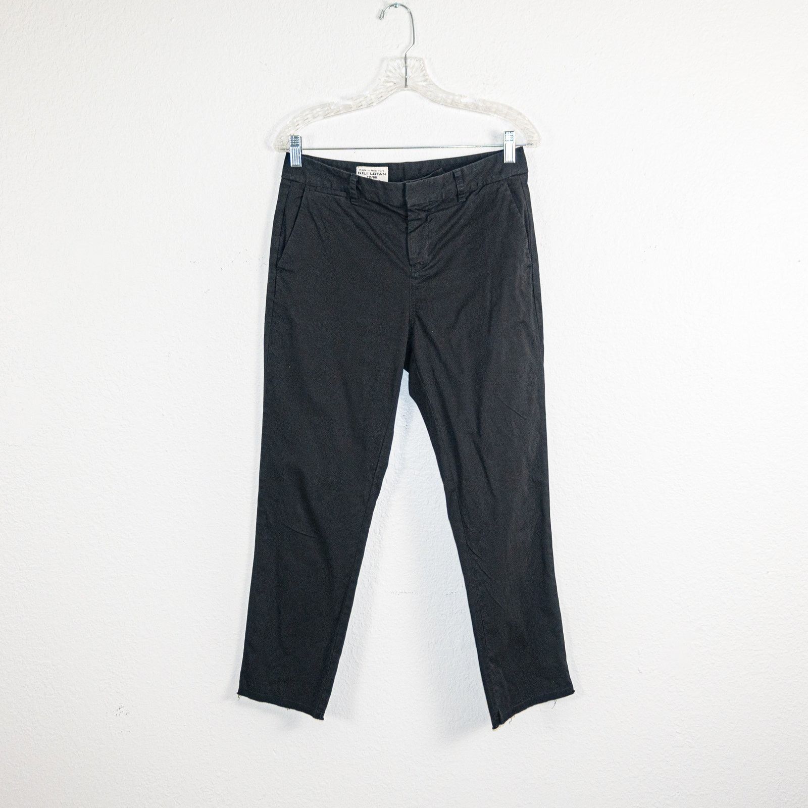 Nili Lotan NILI LOTAN $345 Eash Hampton Pants in Carbon Black crop hem Size 28" / US 6 / IT 42 - 5 Thumbnail