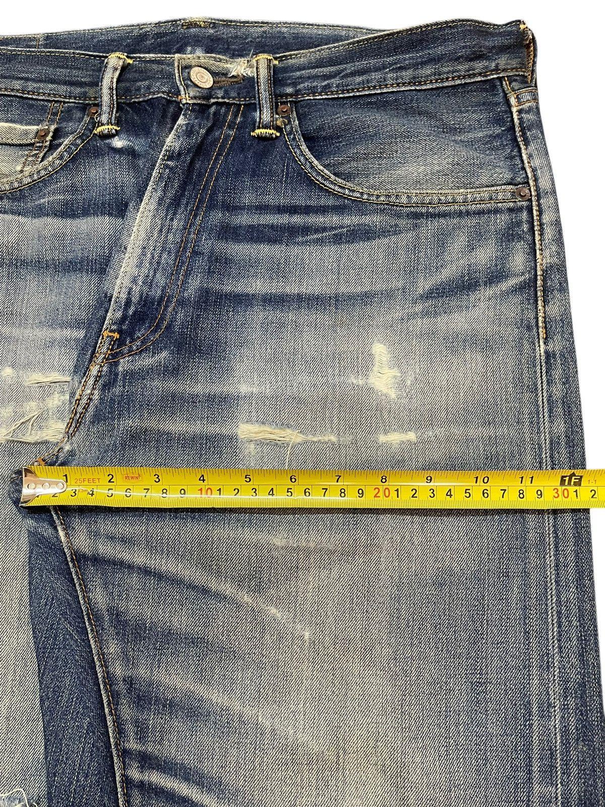 Levi's Vintage Levis 505 Blue Faded Wash Distressed Baggy Jeans Size US 34 / EU 50 - 15 Thumbnail
