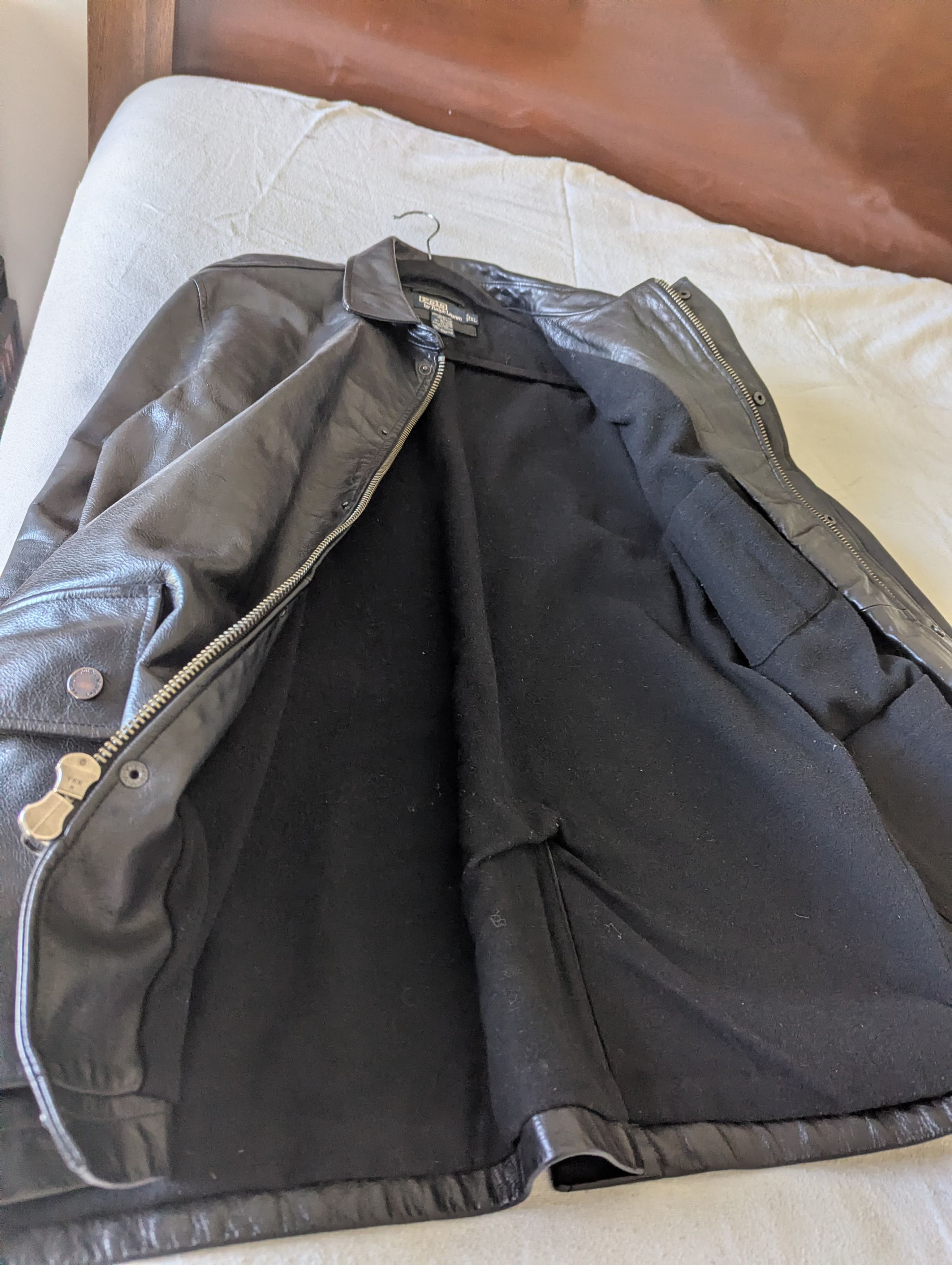 Polo Ralph Lauren Vintage Heavy Leather Coat Size US XL / EU 56 / 4 - 7 Thumbnail