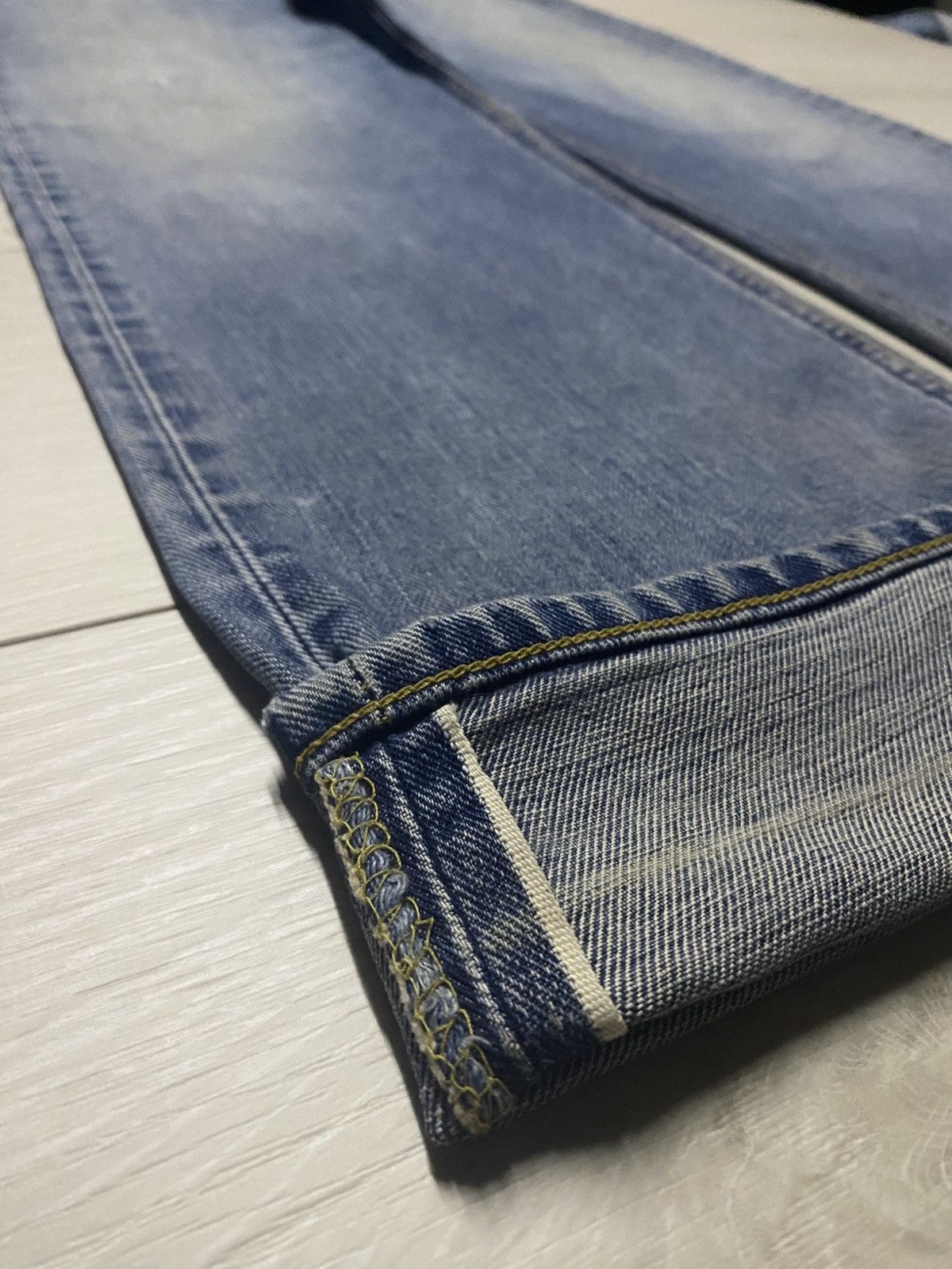 Vintage Vintage Lee Riders Half Selvedge Grunge Repair Baggy Jeans Size US 30 / EU 46 - 7 Thumbnail