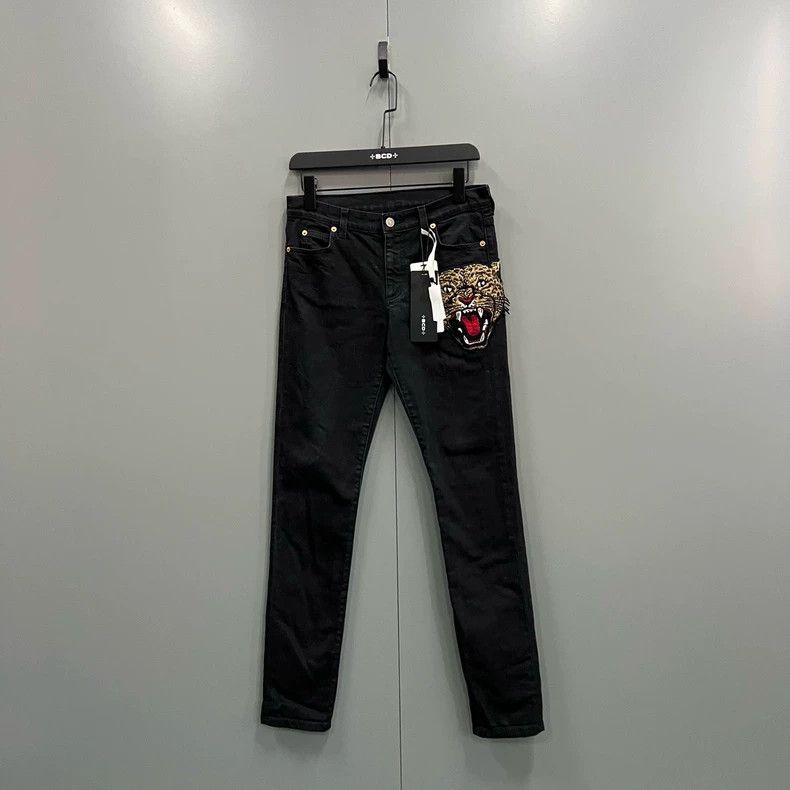 Gucci Gucci Leopard head embroidered slim jeans 2502-Nextarrow Size US 26 / EU 42 - 1 Thumbnail