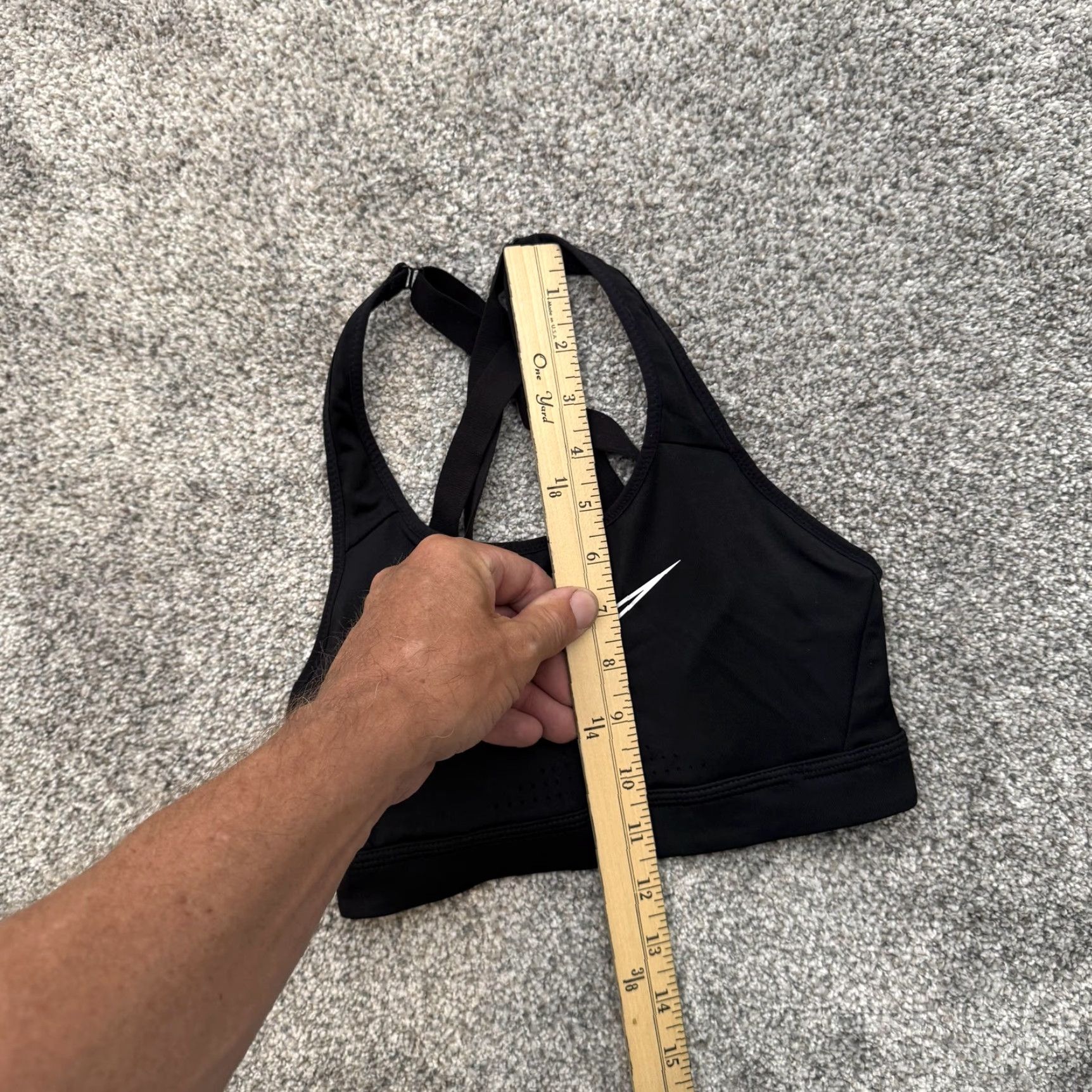 Nike Nike Sports Bra Womens XS Black Criss Cross Strap Just Do It Athletic Gym Size ONE SIZE - 2 Thumbnail
