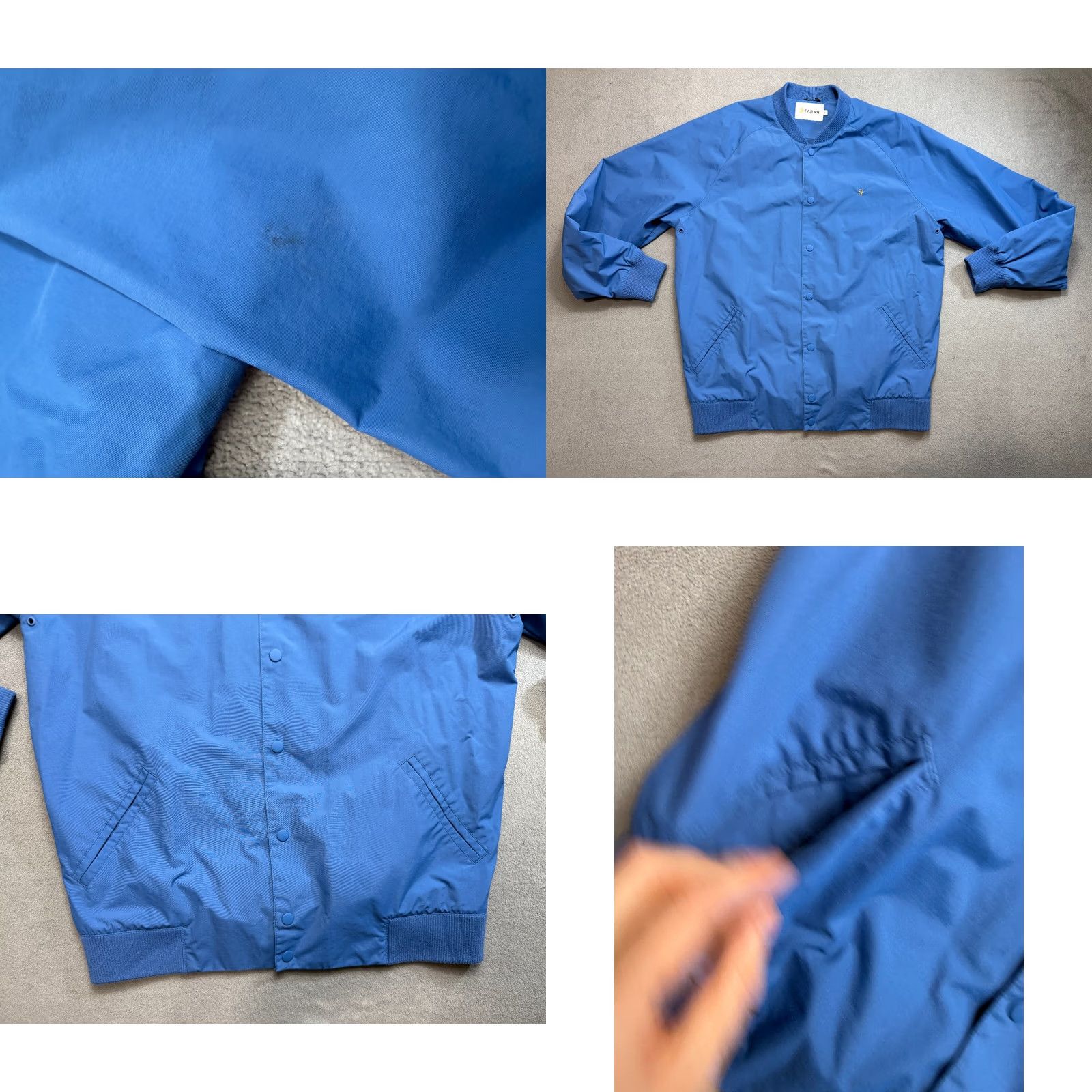 Farah Farah Blue Jacket Bomber Snap Buttons mens XL Size Blue Size US XL / EU 56 / 4 - 9 Thumbnail