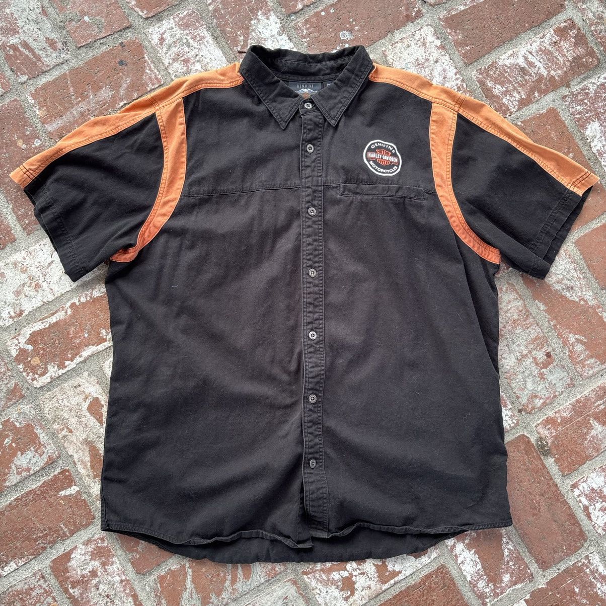 Harley Davidson Baggy Y2K Harley Davidson Button-Up Size US XXL / EU 58 / 5 - 1 Thumbnail
