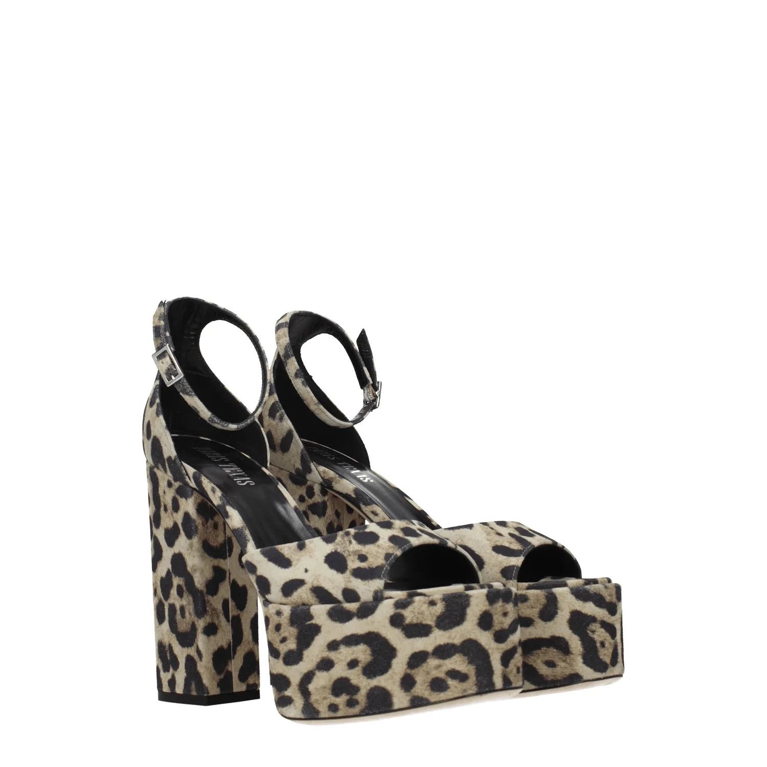 Paris Texas ob1o1e1124 Suede Sandals in Beige/Leopard Size US 8 / IT 38 - 2 Thumbnail
