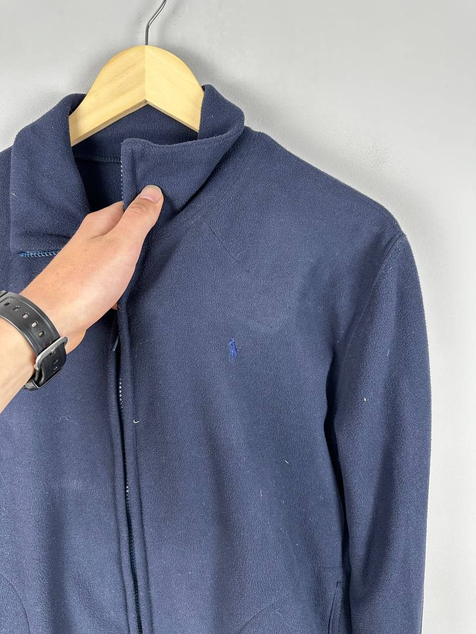 Polo Ralph Lauren Vintage Polo Ralph Lauren Navy Fleece Small Logo Size L / US 10 / IT 46 - 11 Thumbnail