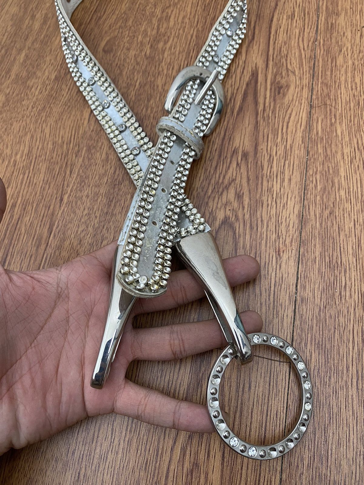 If Six Was Nine × Japanese Brand × Le Grande Bleu (L.G.B.) Silver crystal belt Size ONE SIZE - 3 Thumbnail