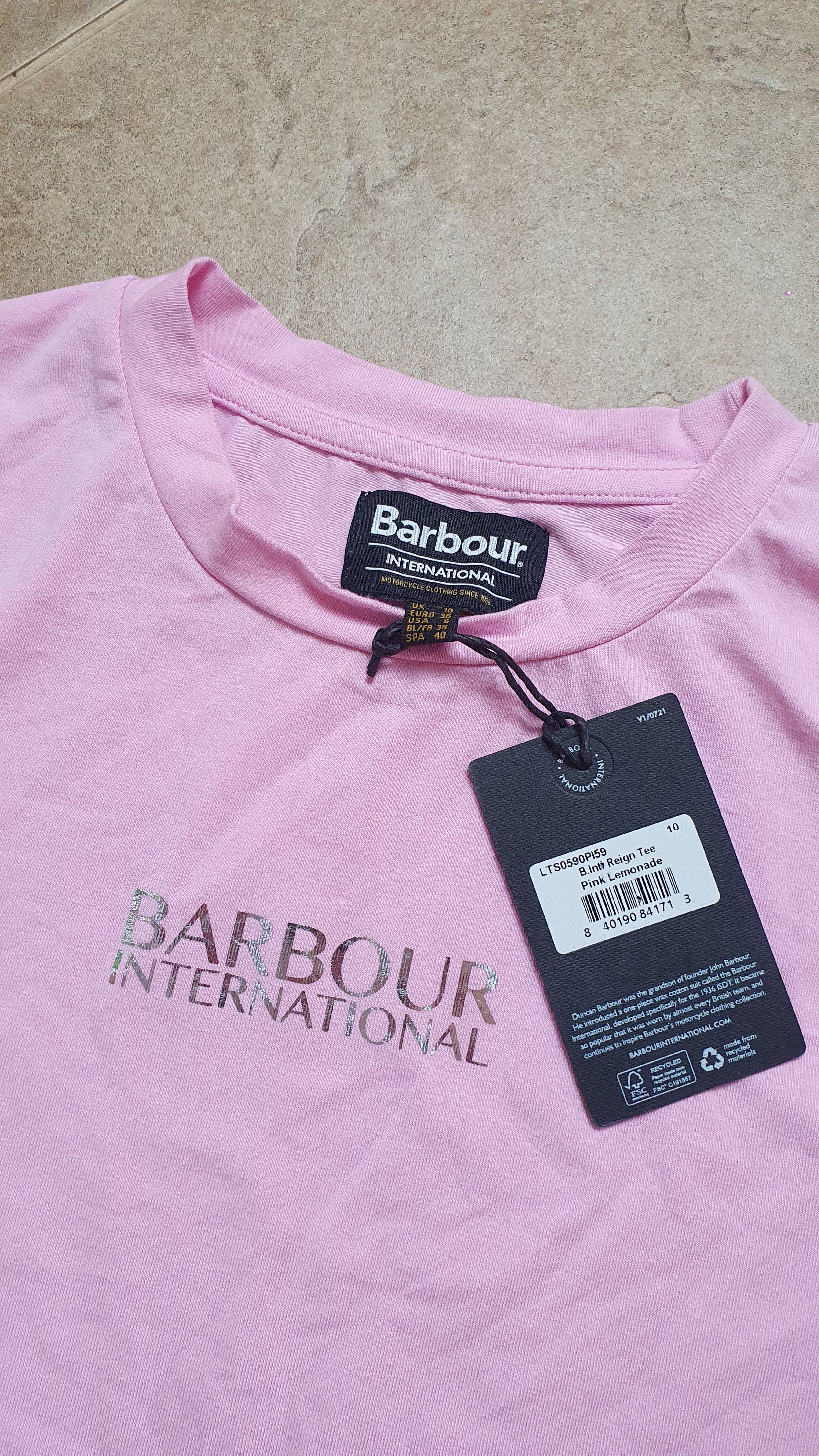 Barbour Rare Women's pink t-shirts Barbour top Vintage Size S Size S / US 4 / IT 40 - 8 Thumbnail