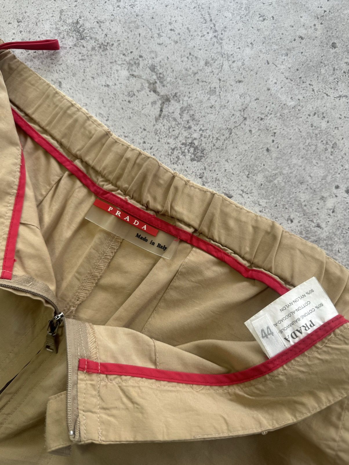 Prada Vintage Red Tab Double Pocket Pants