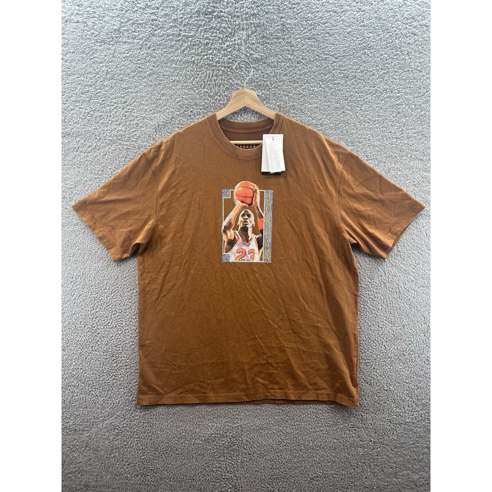 Jordan Brand Air Jordan Oversized Graphic Tee Brown Size Large FN5375-245 Size L / US 10 / IT 46 - 1 Thumbnail