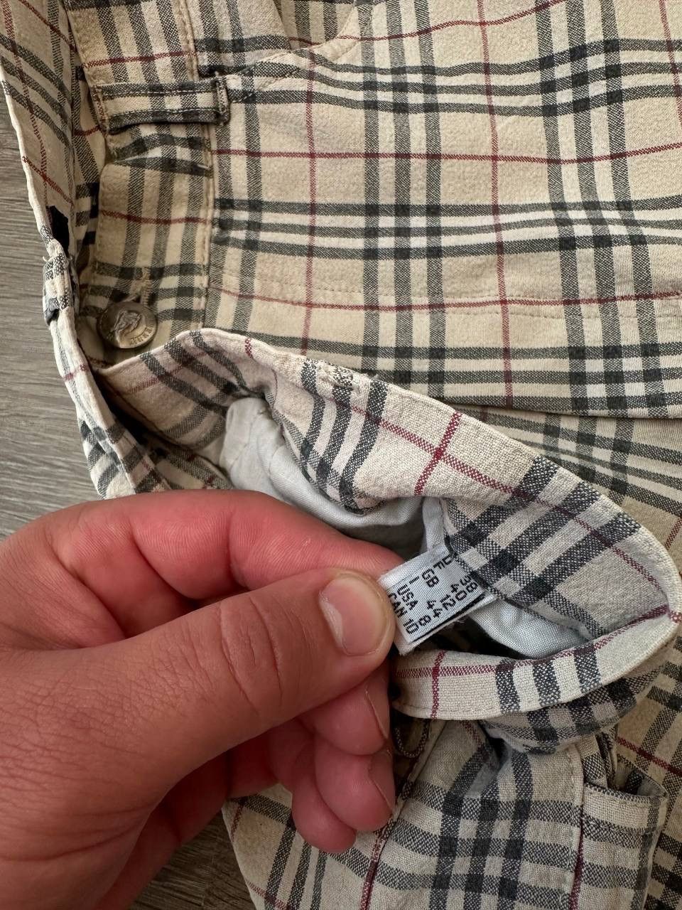 Burberry × Vintage Vintage Burberry Beige Nova Check Pants Size US 31 - 6 Thumbnail