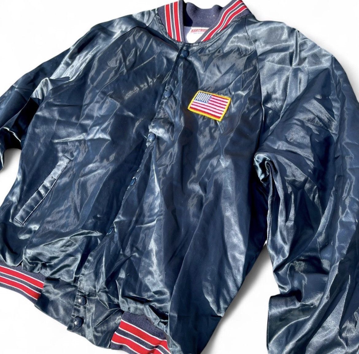 Other Vintage 70s Hartwell USA Satin Bomber Jacket L USA Patch Size US L / EU 52-54 / 3 - 1 Thumbnail