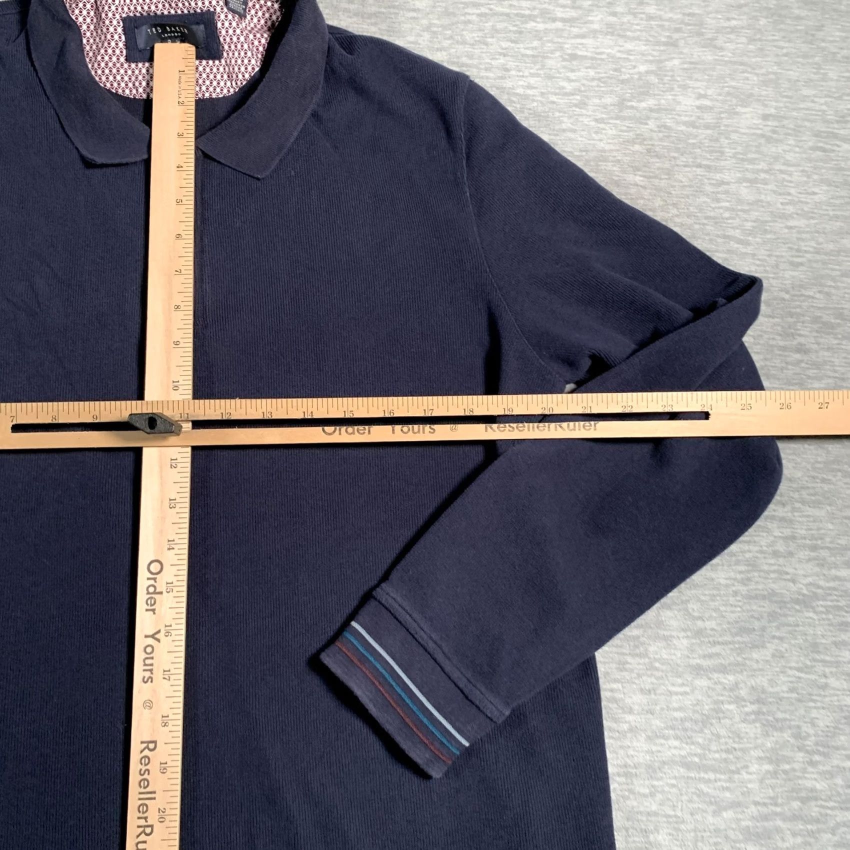 Ted Baker Ted Baker Sweater Mens Large Blue Knit Pullover 1/2 Zip Collared Turkey Size US L / EU 52-54 / 3 - 7 Thumbnail