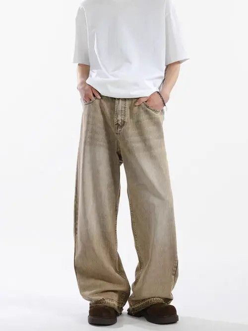 Japanese Brand Vintage straight leg casual baggy jeans Size US 34 / EU 50 - 1 Thumbnail