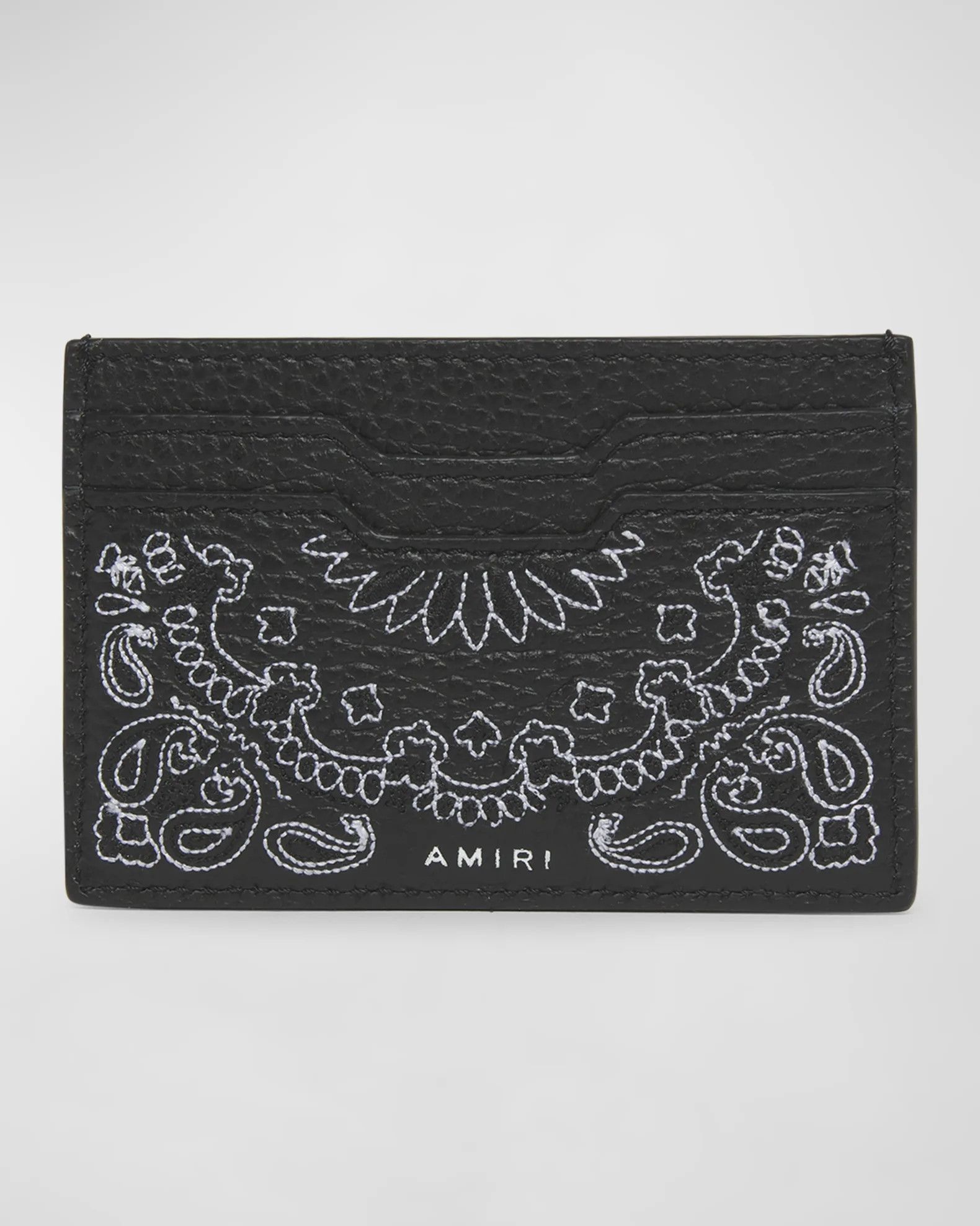 o1y0525 Size : OS / Logo Leather Card Holder in Black/White