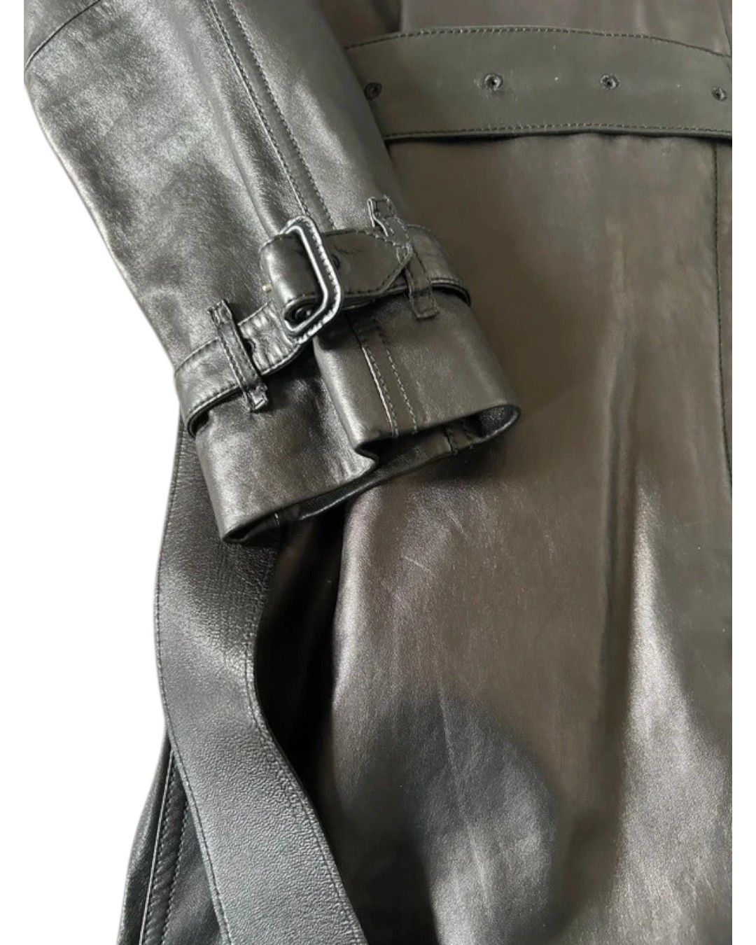 Burberry Prorsum VINTAGE LEATHER TRENCH COAT Size US M / EU 48-50 / 2 - 4 Thumbnail