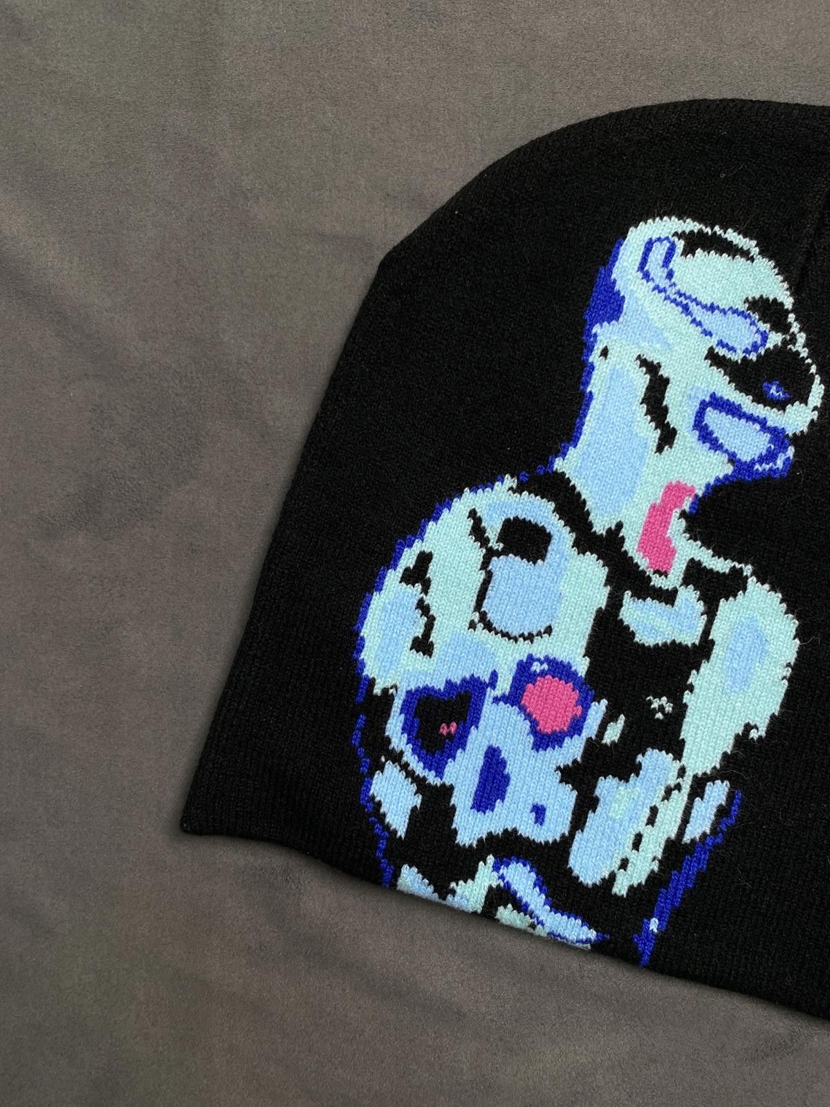 Designer Rare Heat Map Graphic Skull Cap Black Beanie OS Size ONE SIZE - 3 Thumbnail