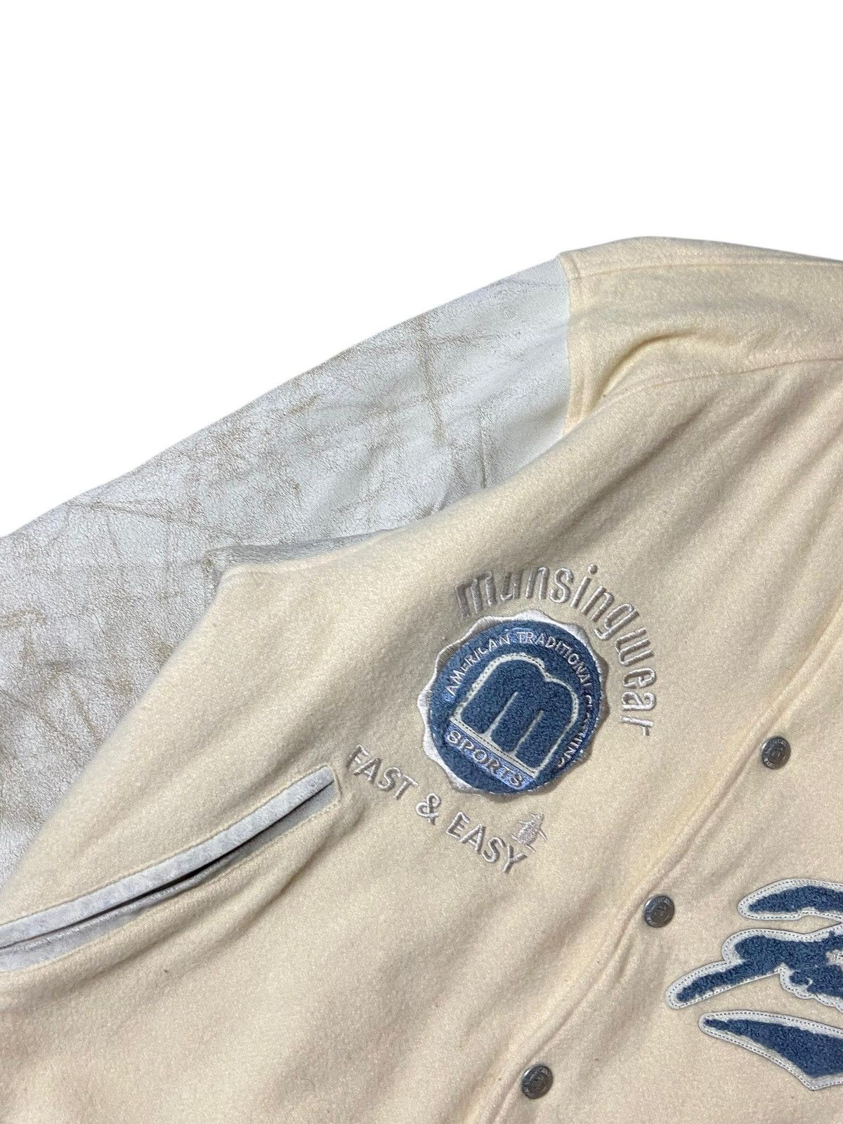 Japanese Brand × Vintage MUNSINGWEAR SPORTS Brand Varsity Jacket (121) Size US M / EU 48-50 / 2 - 7 Thumbnail