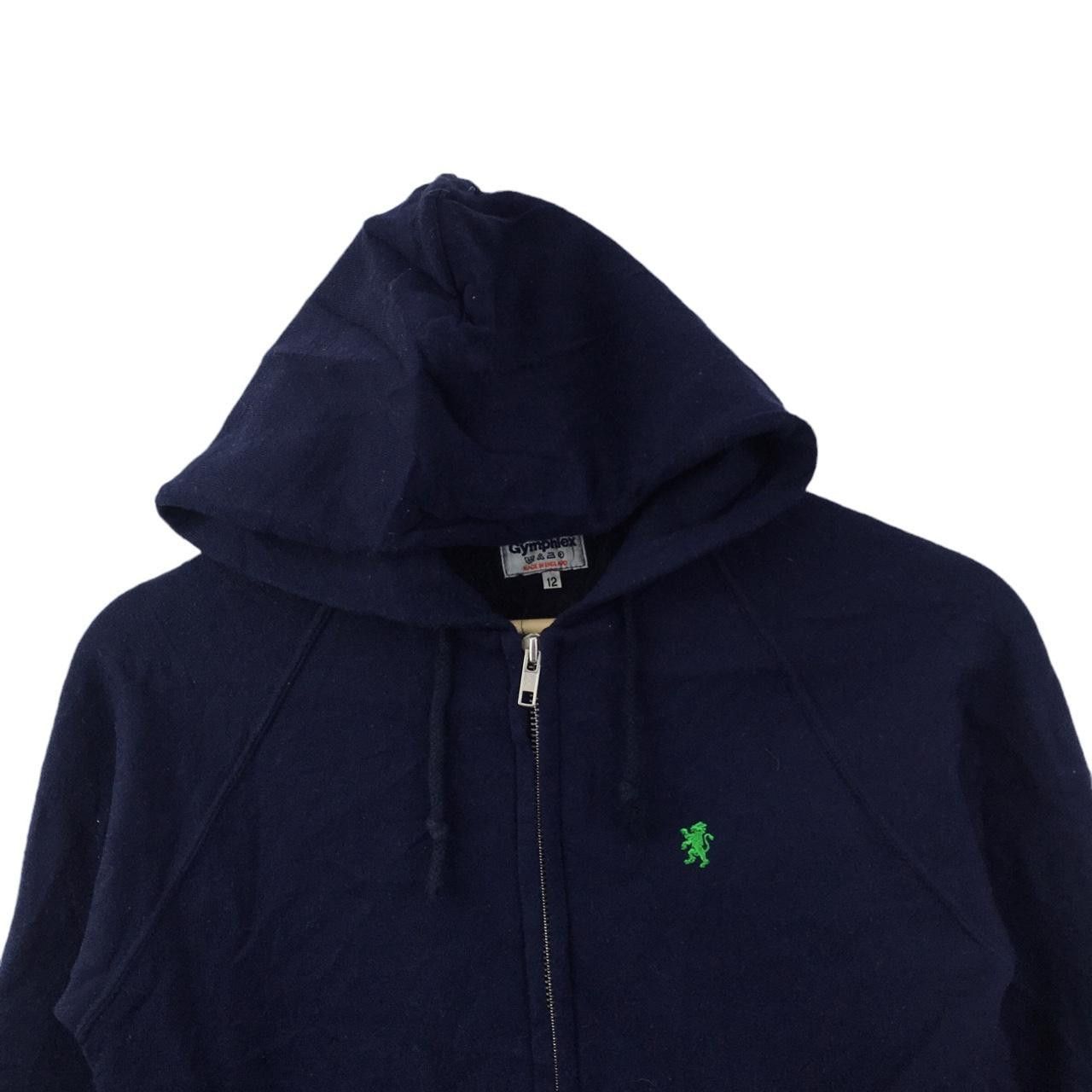 Vintage Vtg GYMPHLEX Made In ENGLAND Indigo Hoodie Size XS / US 0-2 / IT 36-38 - 2 Thumbnail