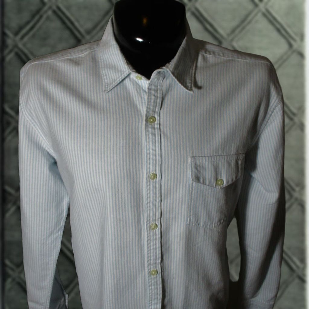 Lucky Brand Lucky Brand California Fit Aqua Blue Oxford Shirt XL Men Long Sleeve Button-Front Casual Shirt Size US XL / EU 56 / 4 - 1 Thumbnail