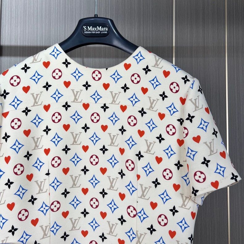 Louis Vuitton LOUIS VUITTON Full-print wool dress with presbyopia dress 2 Size XS / US 0-2 / IT 36-38 - 3 Thumbnail