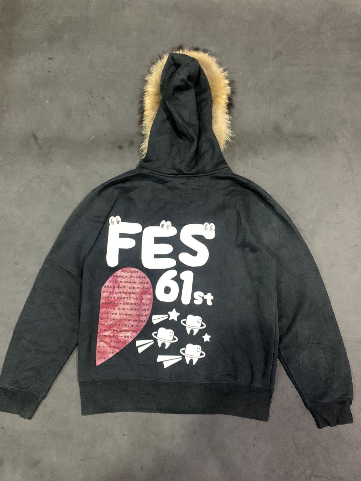 image of If Six Was Nine x Le Grande Bleu L G B Fur Hoodie United Athle Lgb Ifsixwasnine Styled in Black (Si