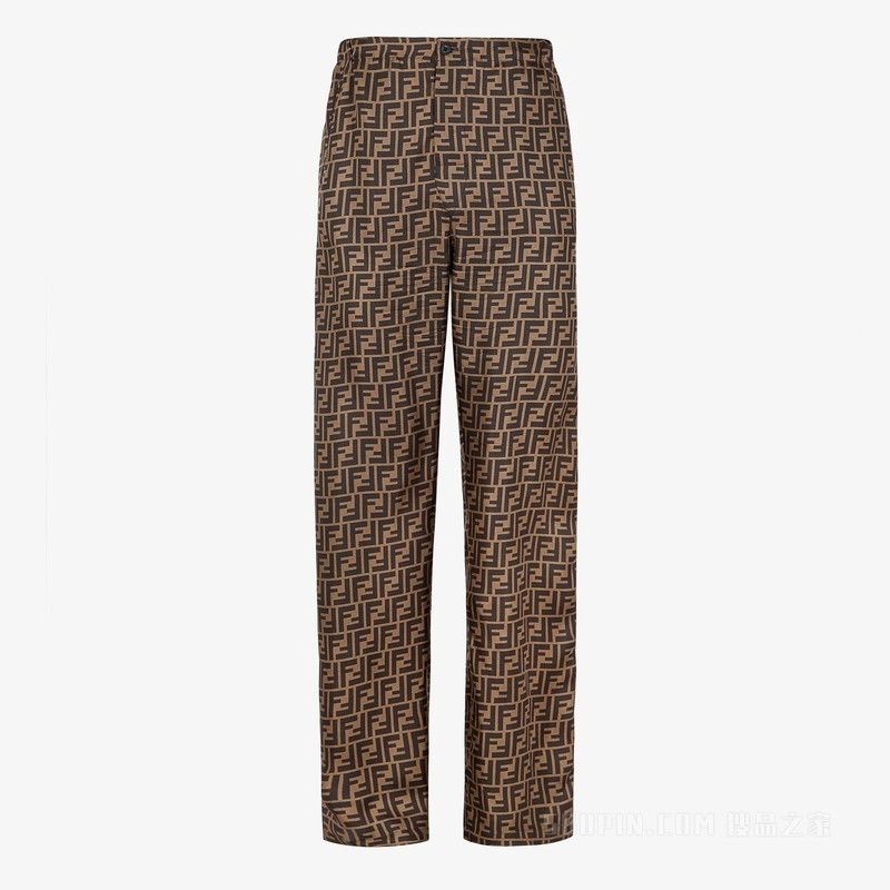 o1loc1c0824 Trousers in Brown