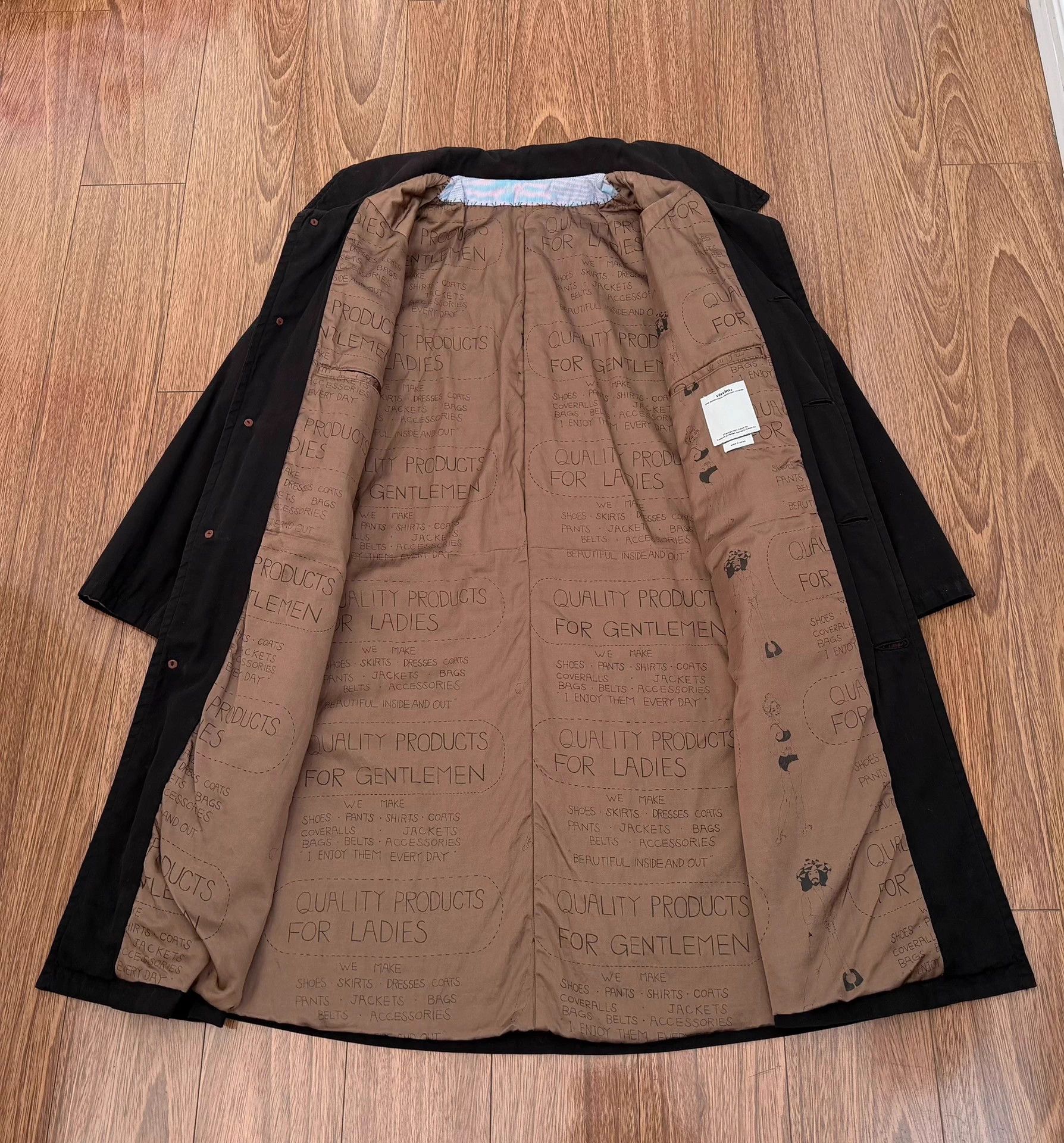 Visvim VISVIM NAPIER DRIVING COAT washed black embroidered print Size US S / EU 44-46 / 1 - 3 Thumbnail