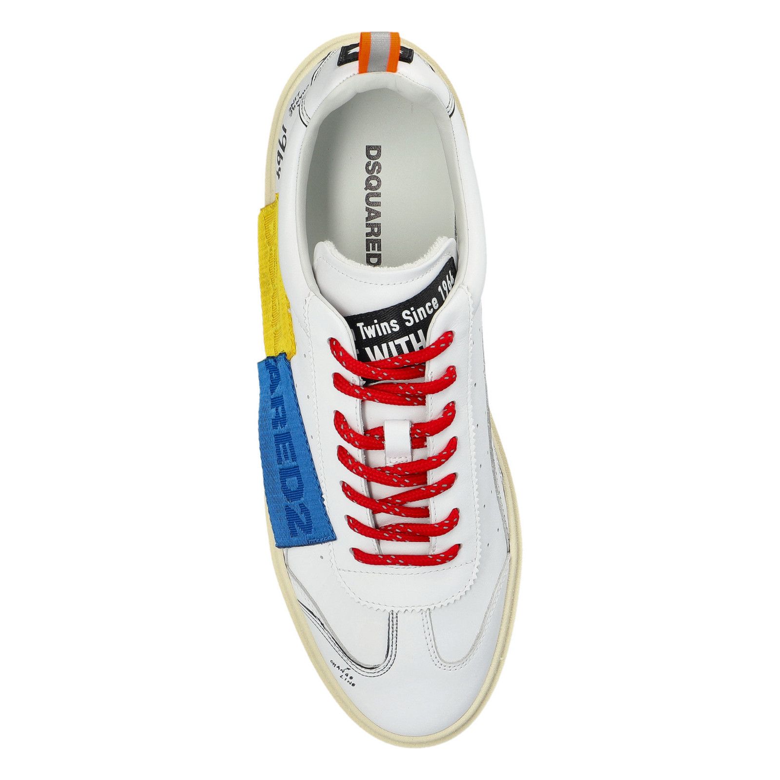 Dsquared2 DSQUARED2 Rider White Leather Sneakers New And Authentic (Me Size US 8.5 / EU 41-42 - 4 Thumbnail