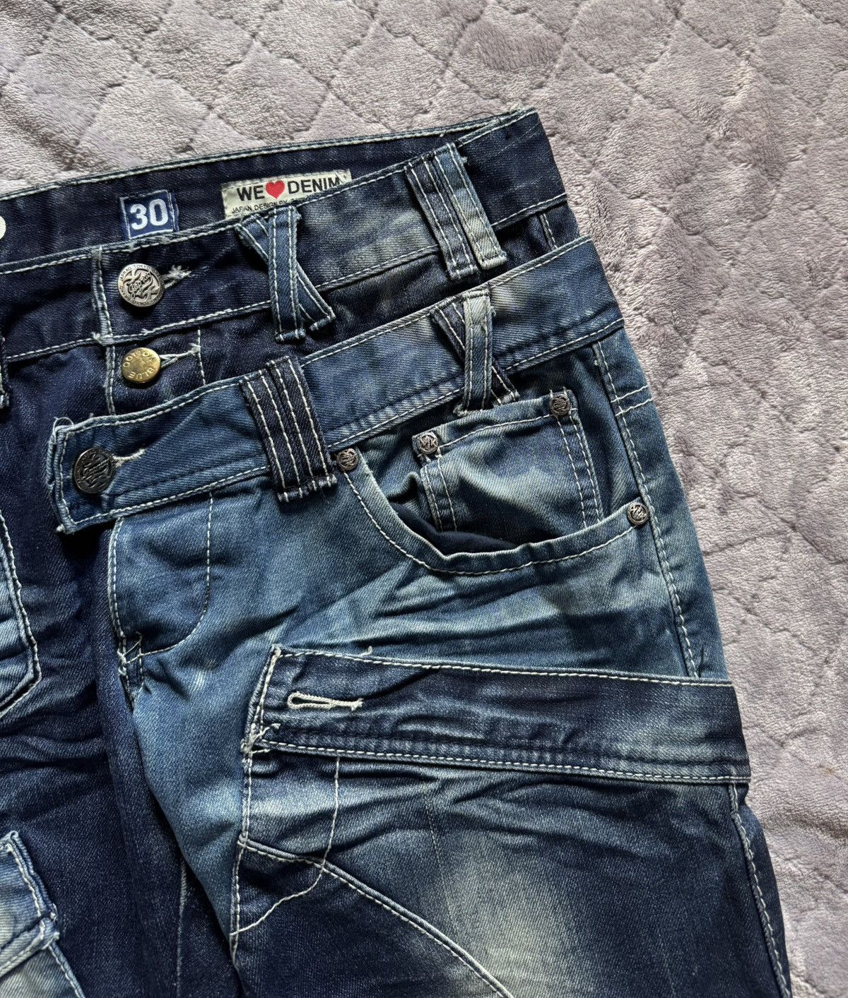 Japanese Brand Vintage y2k Japrag Okishana Samoki Denim Pants Size US 30 / EU 46 - 7 Thumbnail
