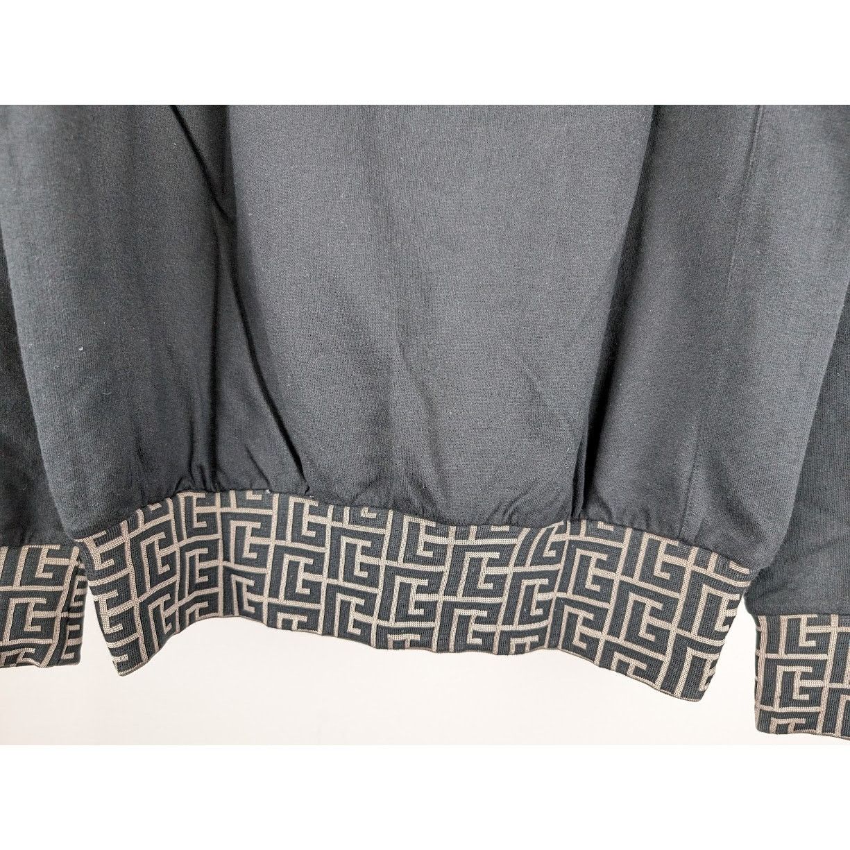 Balmain o1rshd1 Q:2 / Pullover Hoodie With Monogram Logo Trim Black Size US M / EU 48-50 / 2 - 14 Thumbnail