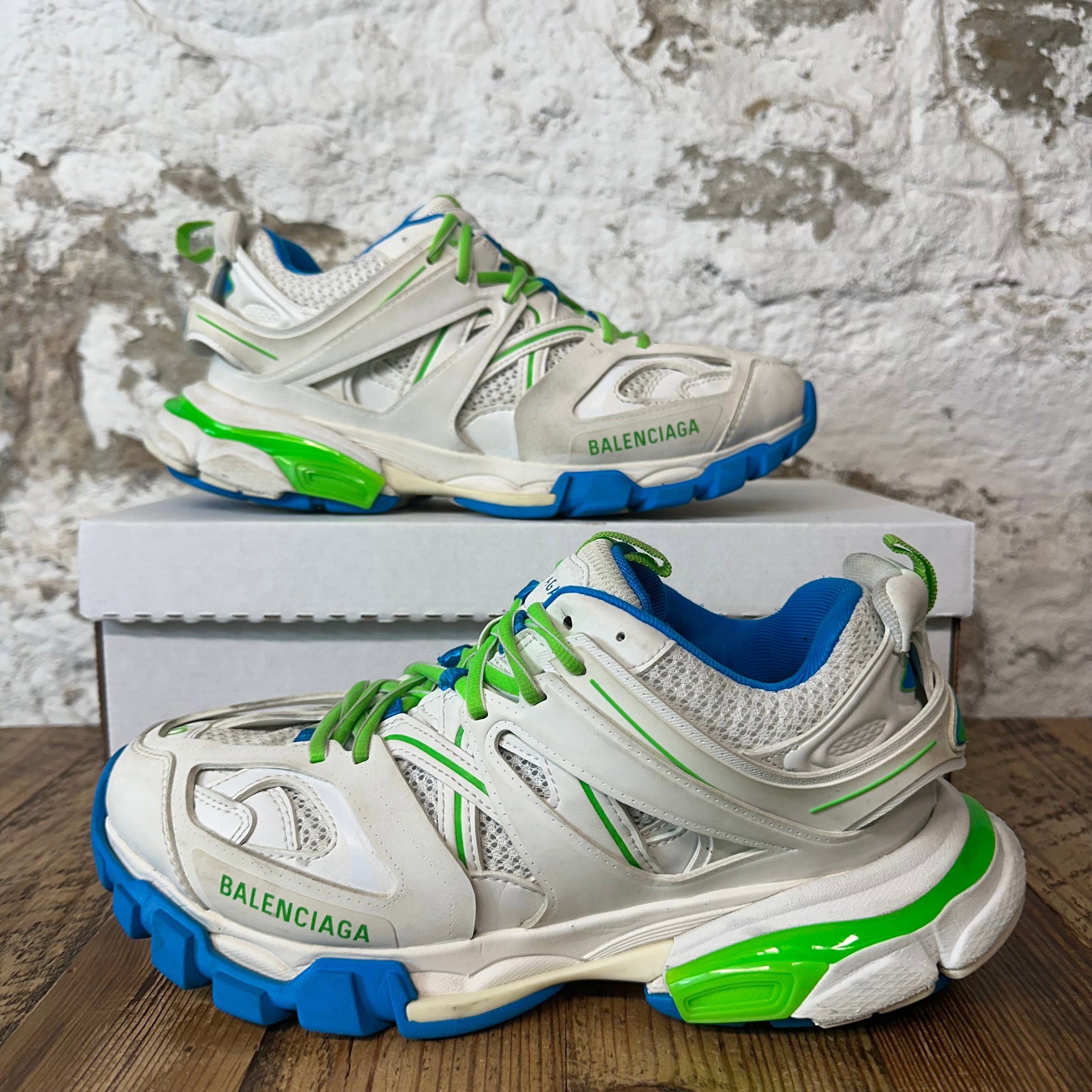 Balenciaga Balenciaga Track Runner White Green Blue Sneaker Sz 7 (40) Size US 7 / EU 40 - 1 Thumbnail
