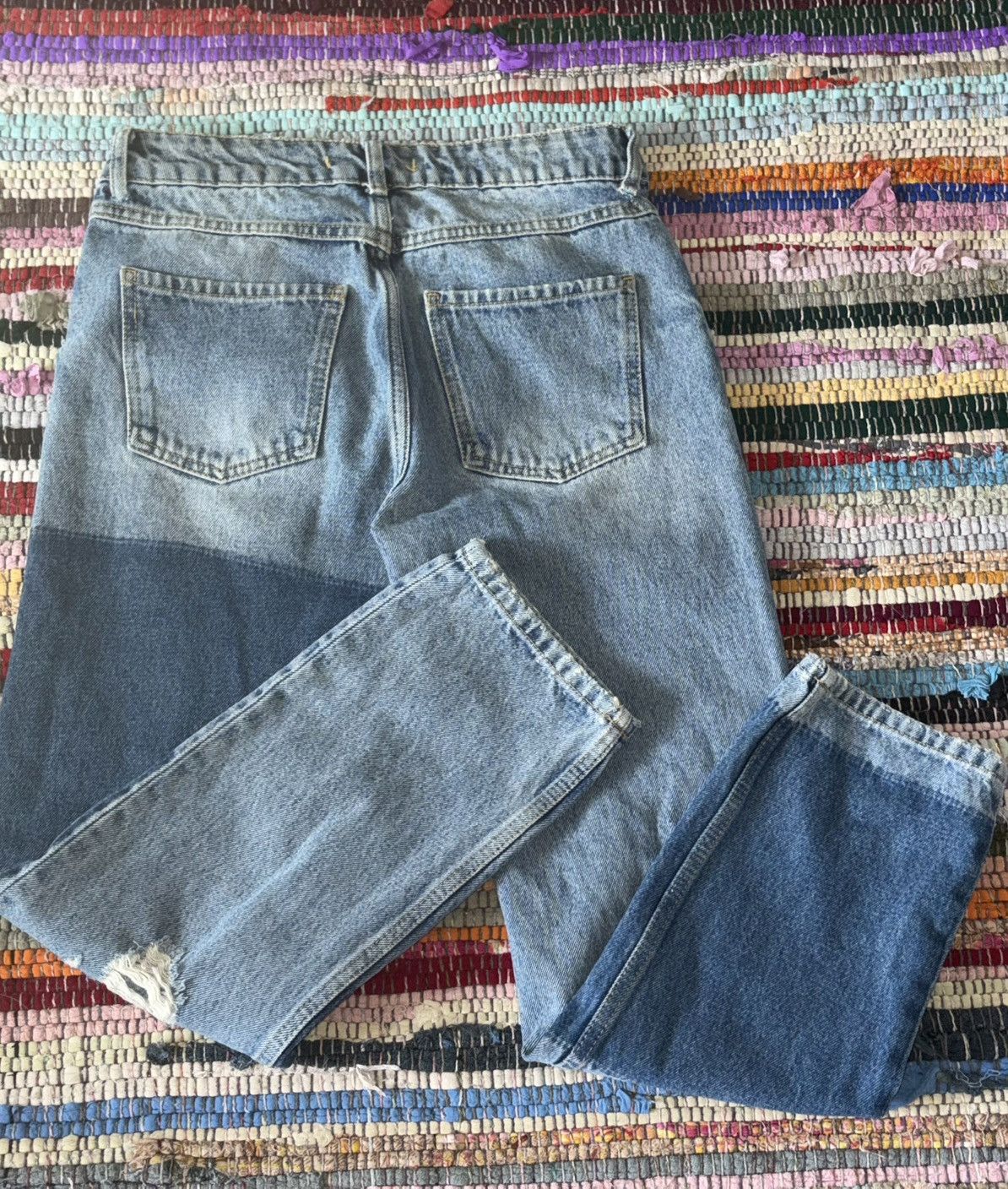 Free People Free People Patchwork Cotton Jeans NEW Size 26" / US 2 / IT 38 - 10 Thumbnail