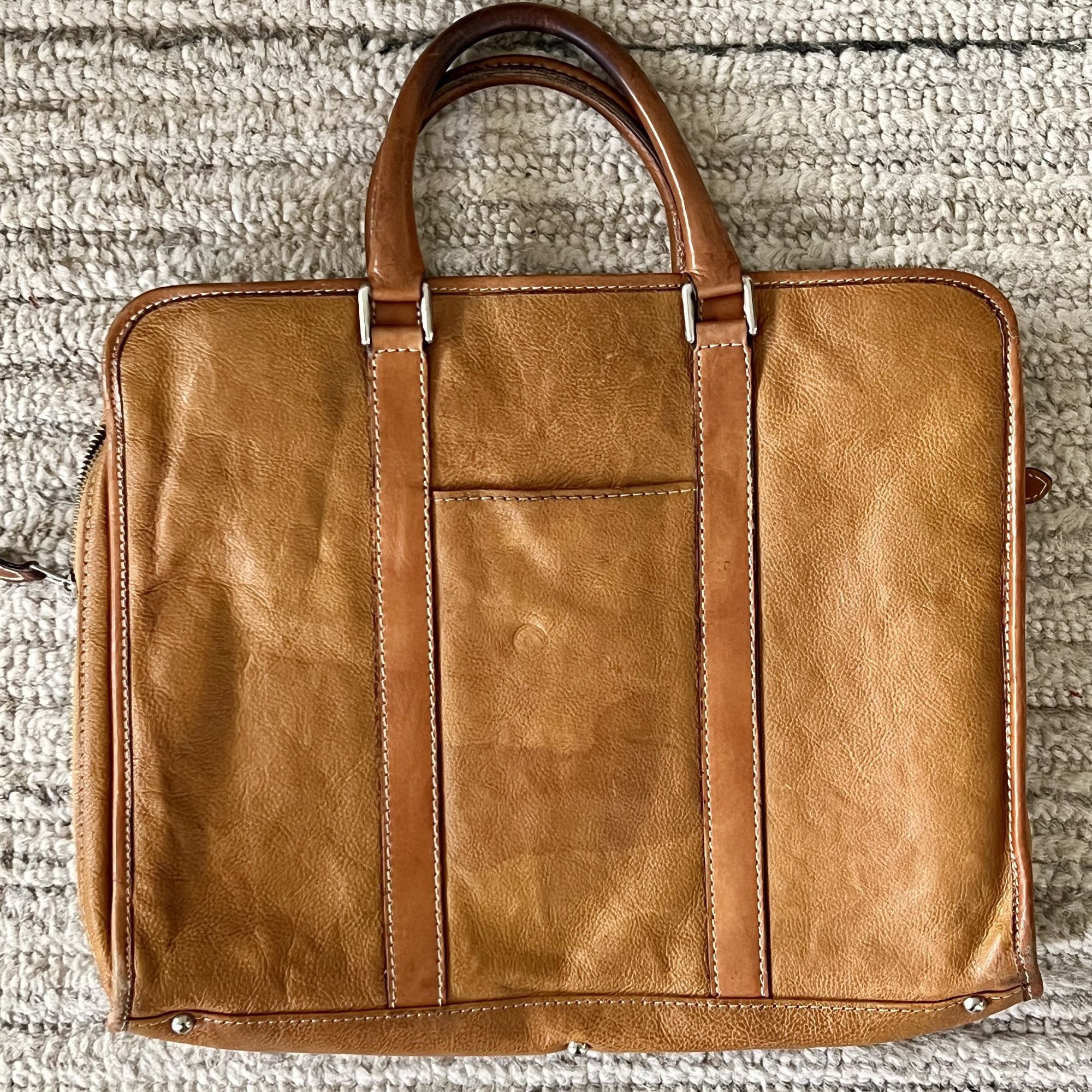 Other Vintage Artisan Leather Briefcase Unisex Full Grain Patina B Size ONE SIZE - 3 Thumbnail