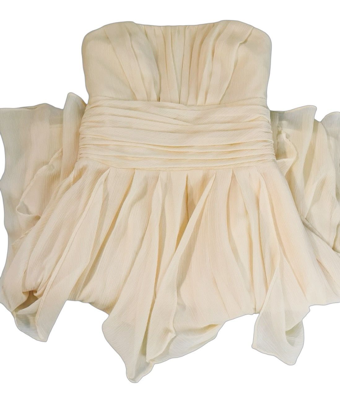 Other David's Bridal Dress Yellow F14169 Chiffon Prom Formal Size S / US 4 / IT 40 - 2 Thumbnail
