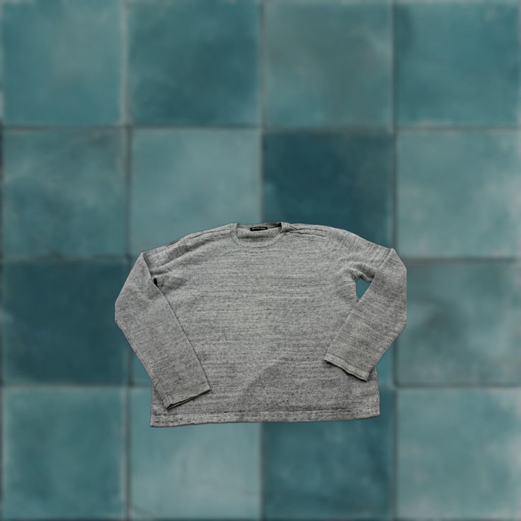 Michael Kors MICHAEL KORS Sweater Mens Large Gray Waffle Knit Crewneck Long Sleeve Casual Size US L / EU 52-54 / 3 - 1 Thumbnail