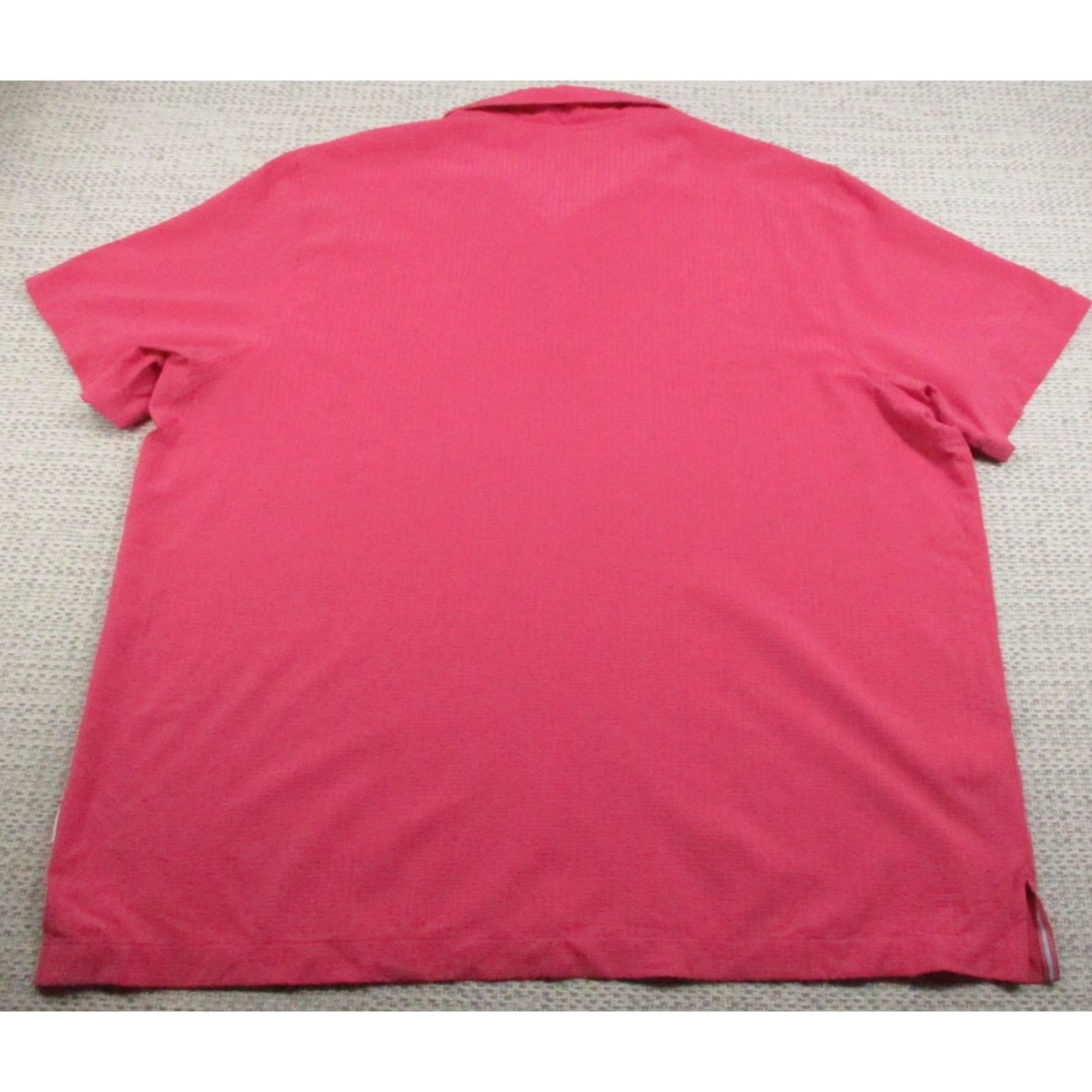 Tommy Bahama Tommy Bahama Polo Shirt Mens 2XL Pink Bahama Coast Performance Golf Knit Stretch Shirt Size US XXL / EU 58 / 5 - 6 Thumbnail