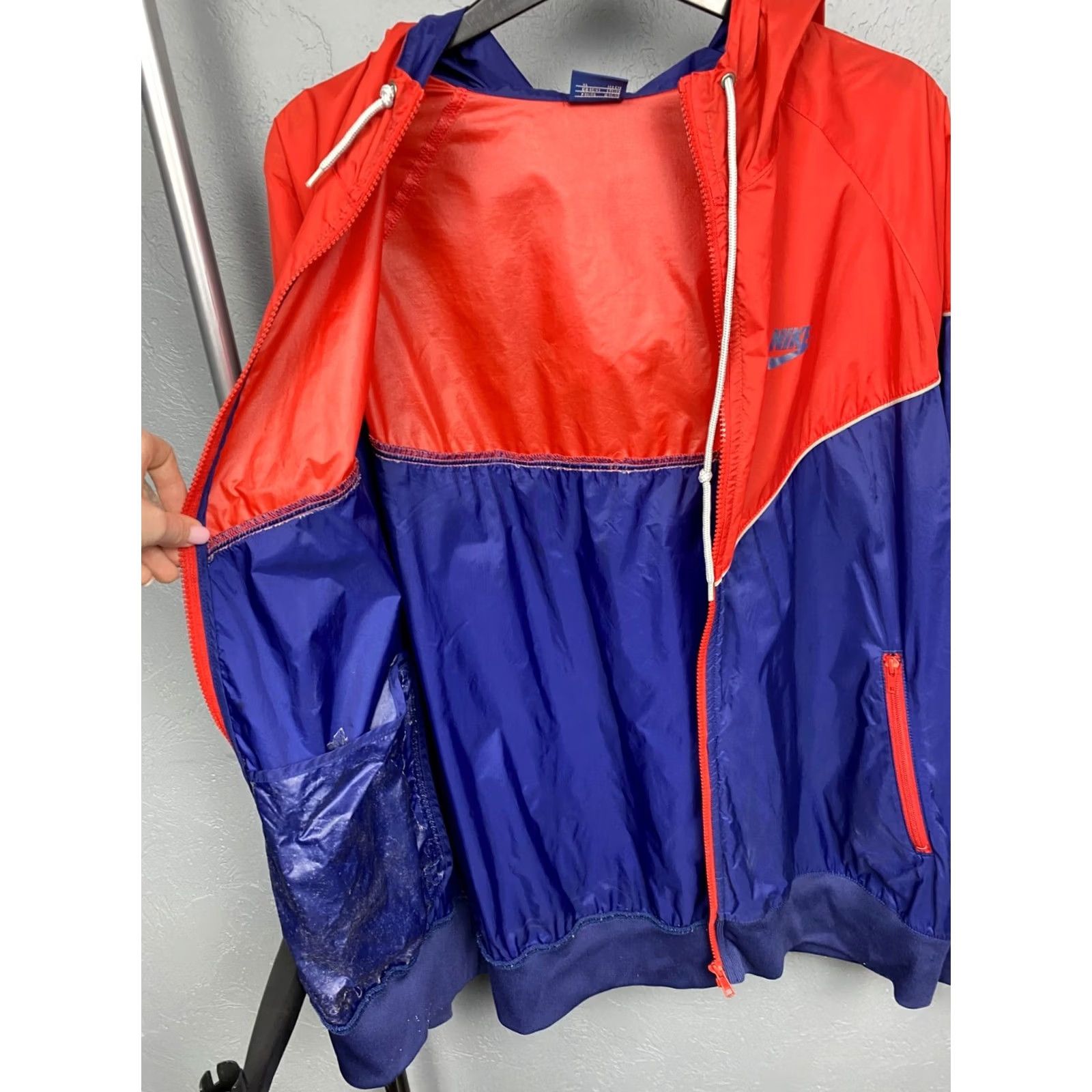 Nike Nike Windbreaker Jacket Mens XL Swoosh 90s Vintage Nylon Red Size US XL / EU 56 / 4 - 7 Thumbnail