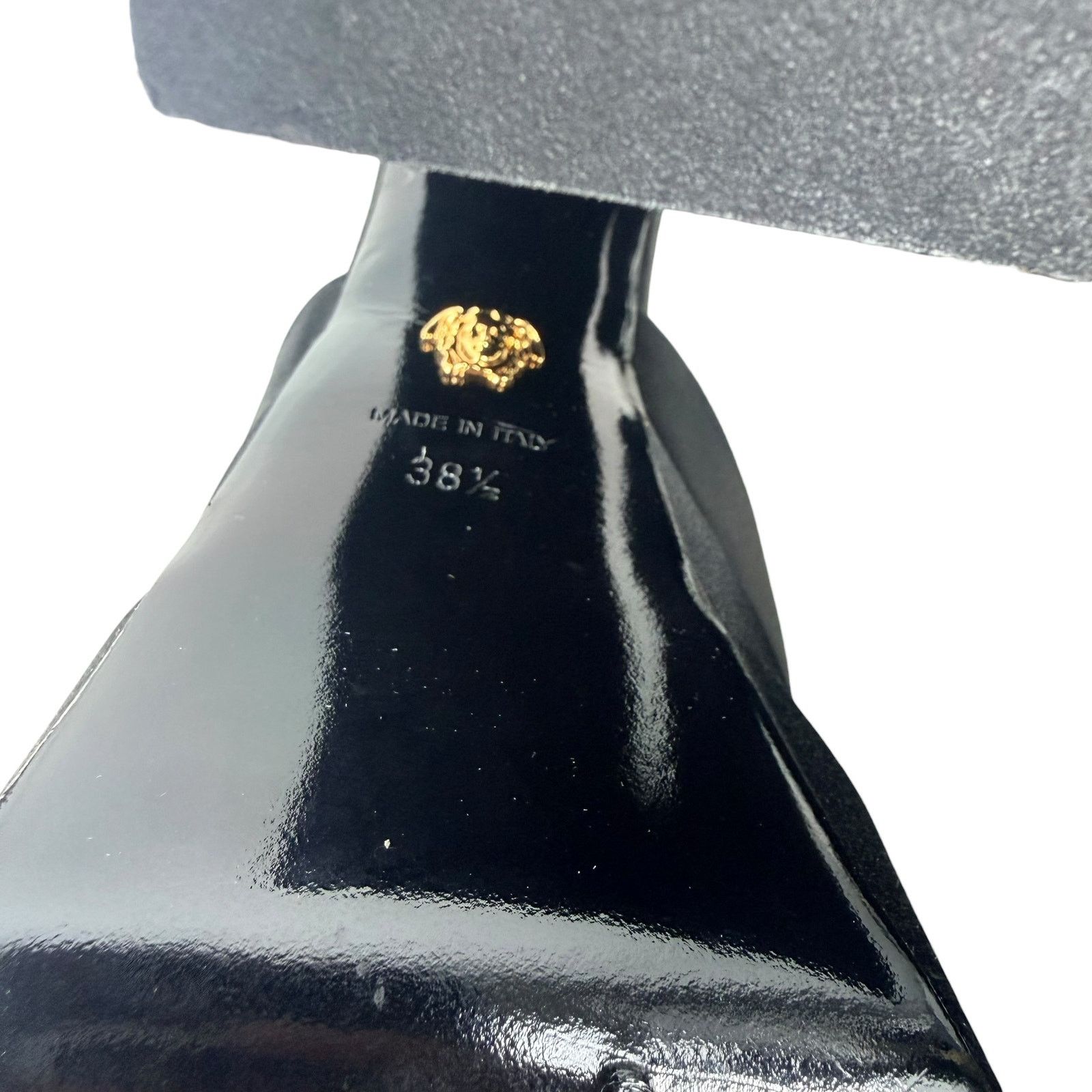 Versace Versace Aevitas Medusa Crytals Satin Platform Pumps Black Size US 8.5 / IT 38.5 - 9 Thumbnail
