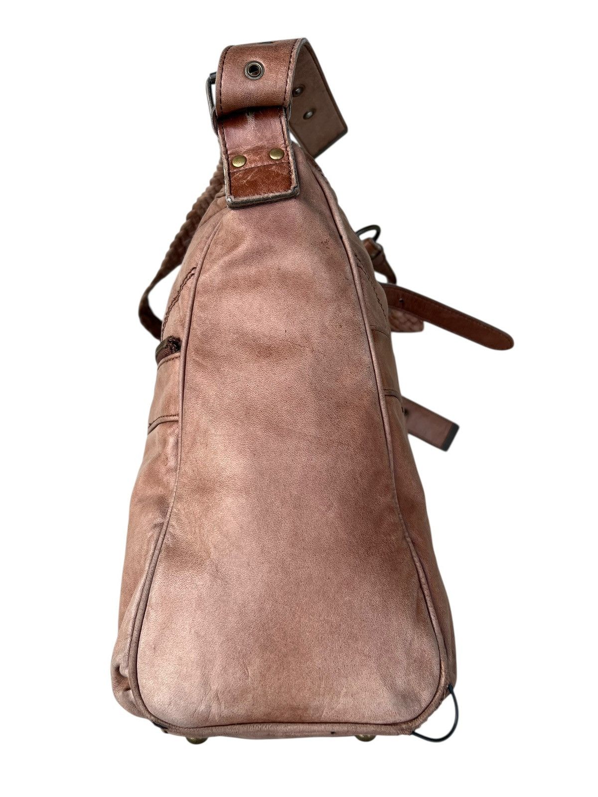 Creed × Leather Creed Japan Faded Patina Leather 2 Way Large Bag Size ONE SIZE - 14 Thumbnail