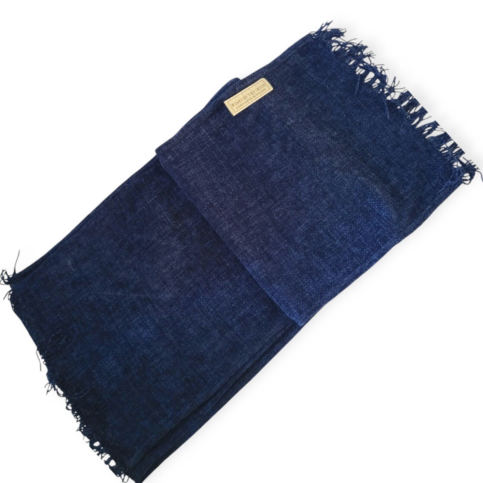 Other Weave Of The Irish Scarf Handcrafted Blue W/ Fringe Ireland Size ONE SIZE - 3 Thumbnail