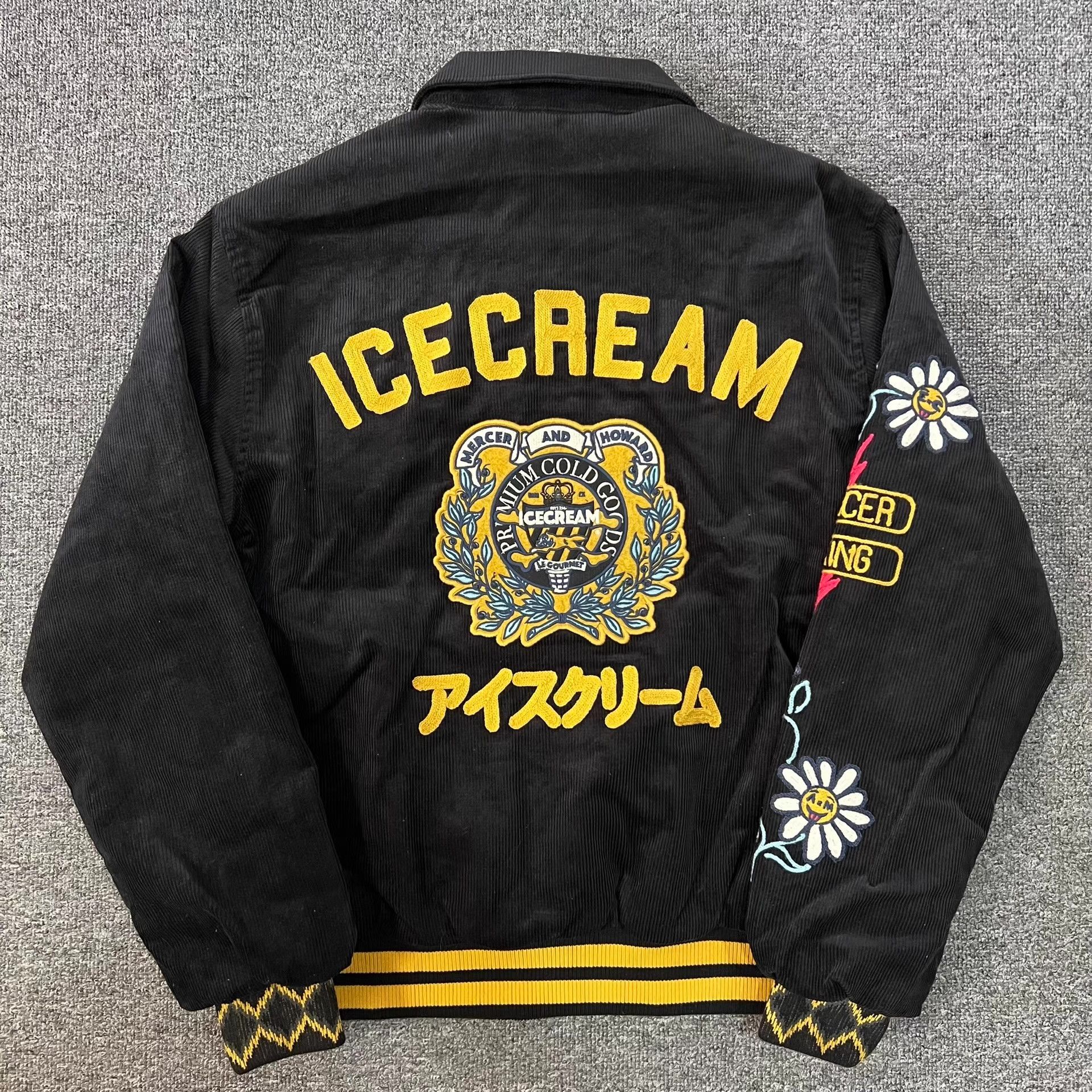 Billionaire Boys Club BBC ICECREAMEmbroideredFlyingCreamCorduroy Varsity Jacket Q7 Size US S / EU 44-46 / 1 - 3 Thumbnail