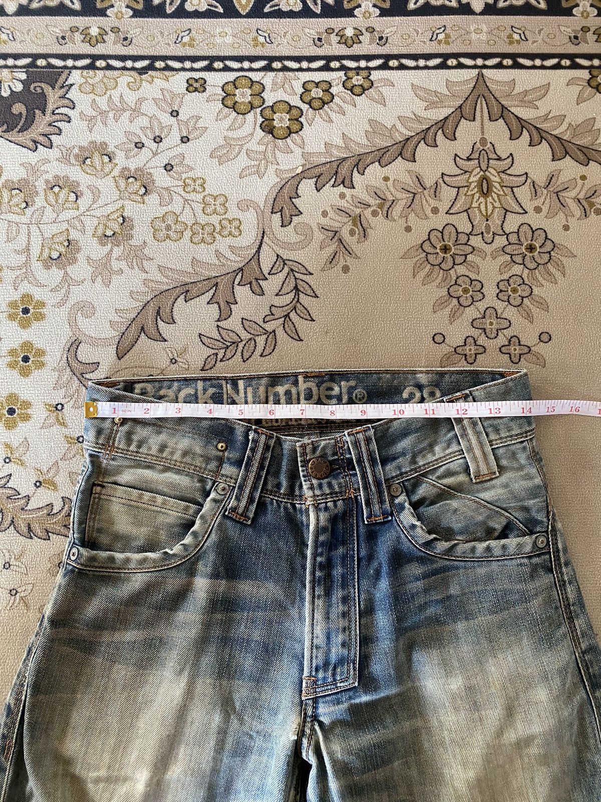 Japanese Brand Vintage Japanese Brand Back Number Distressed Denim Size US 28 / EU 44 - 13 Thumbnail