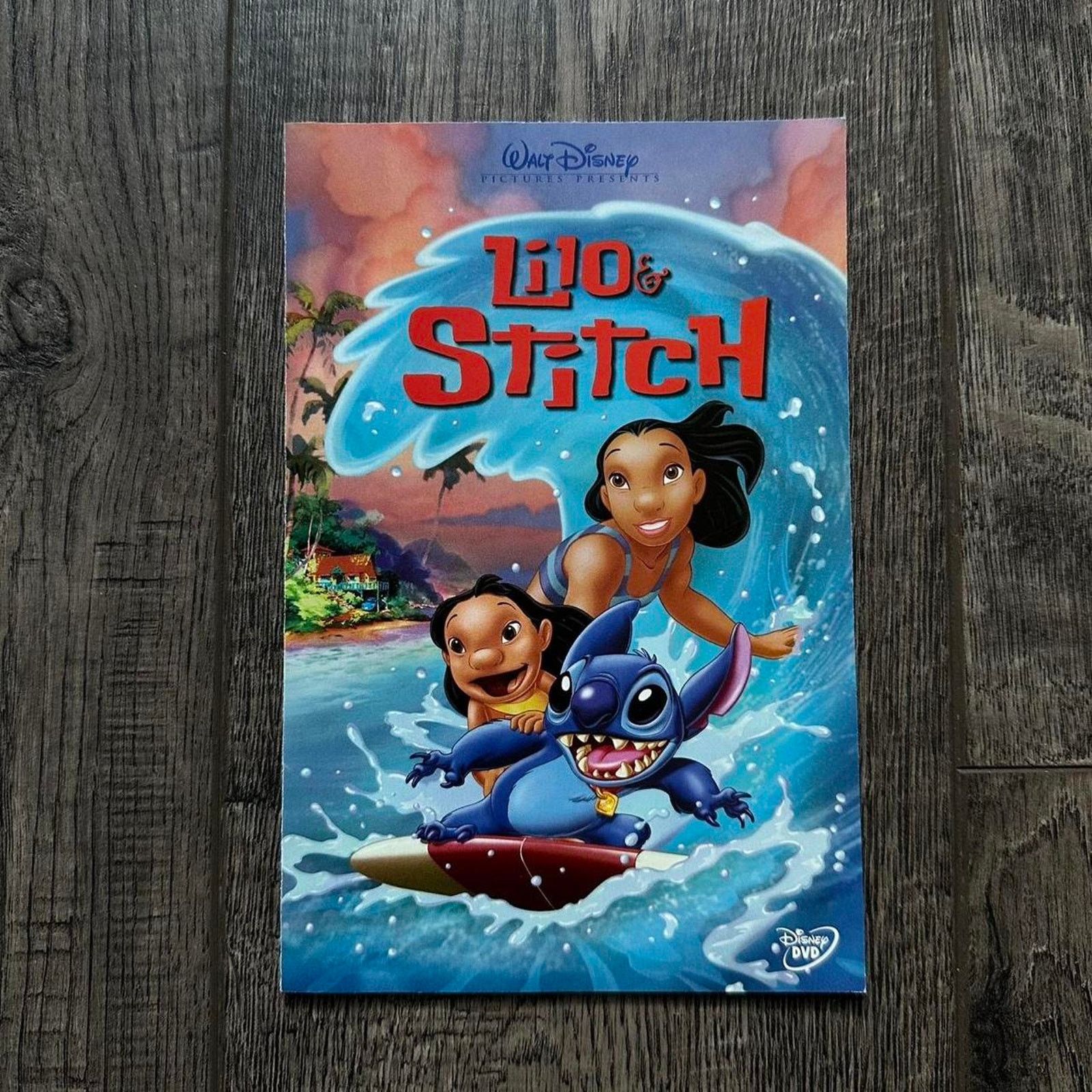 Vintage Vintage Lilo And Stitch Disney Movie Promo DVD Poster Print Size ONE SIZE - 1 Thumbnail