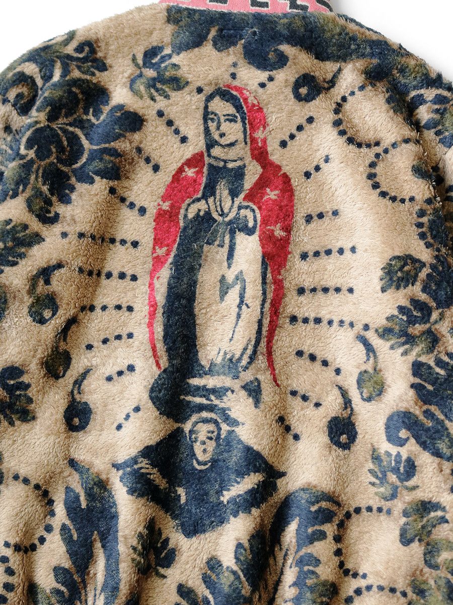 Kapital KAPITAL DAMASK Virgin Mary light fleece zip up blouson beige Size US XL / EU 56 / 4 - 8 Thumbnail