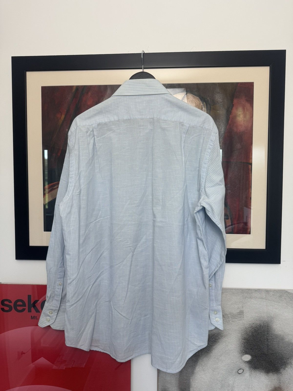 Balenciaga Balenciaga BB Logo Vintage Button Up Striped Shirt Casual Size US XL / EU 56 / 4 - 4 Thumbnail