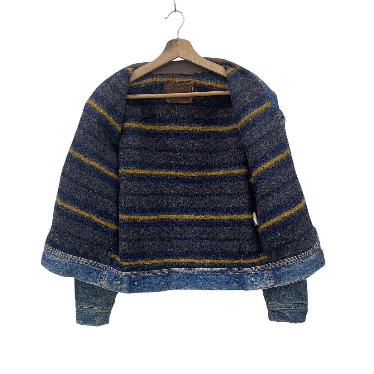 Edwin Vintage Edwin Blanket Lined Denim Trucker Jacket Size US S / EU 44-46 / 1 - 5 Thumbnail
