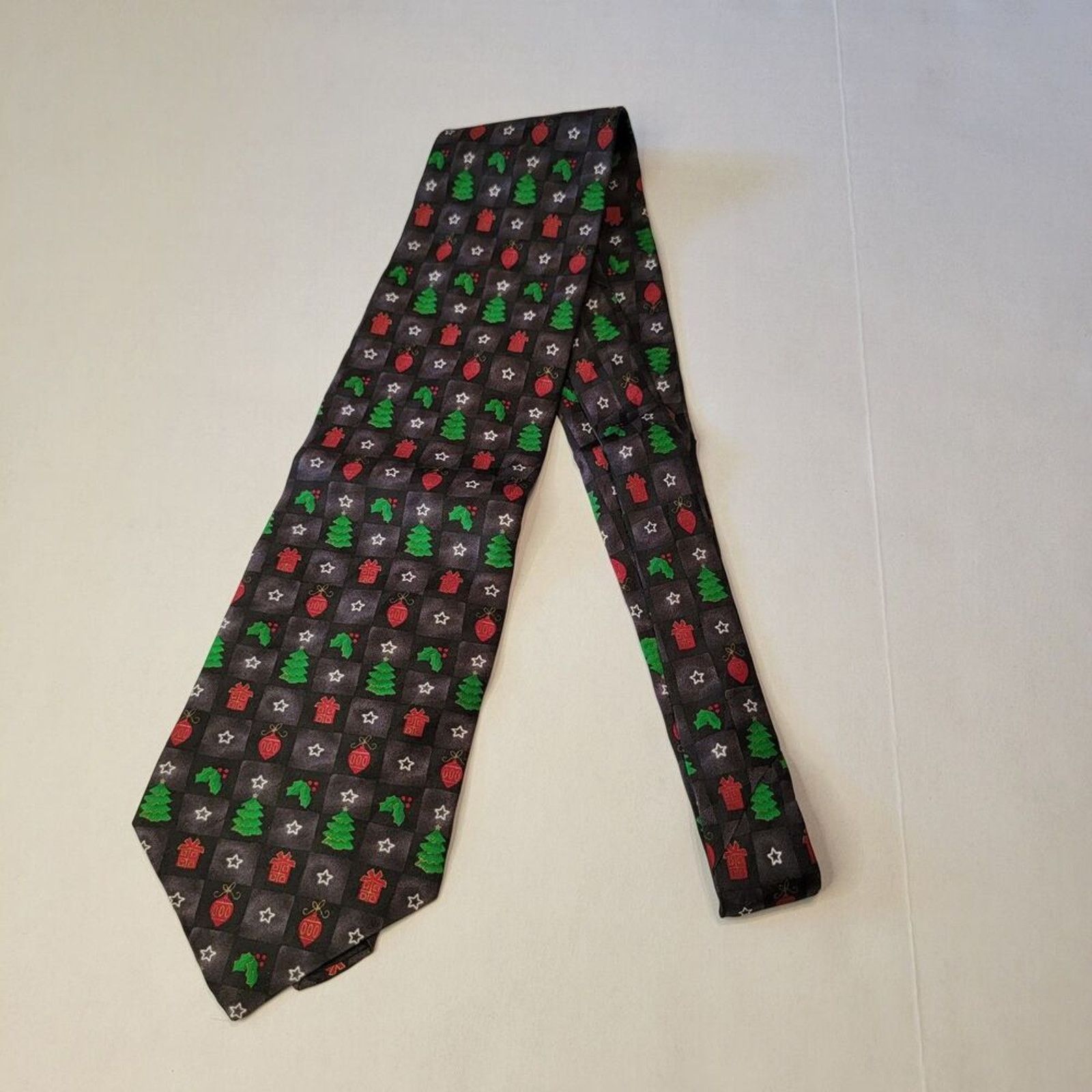 Other Hallmark Holiday Traditions Christmas Tie Small Squares Silk Size ONE SIZE - 3 Thumbnail