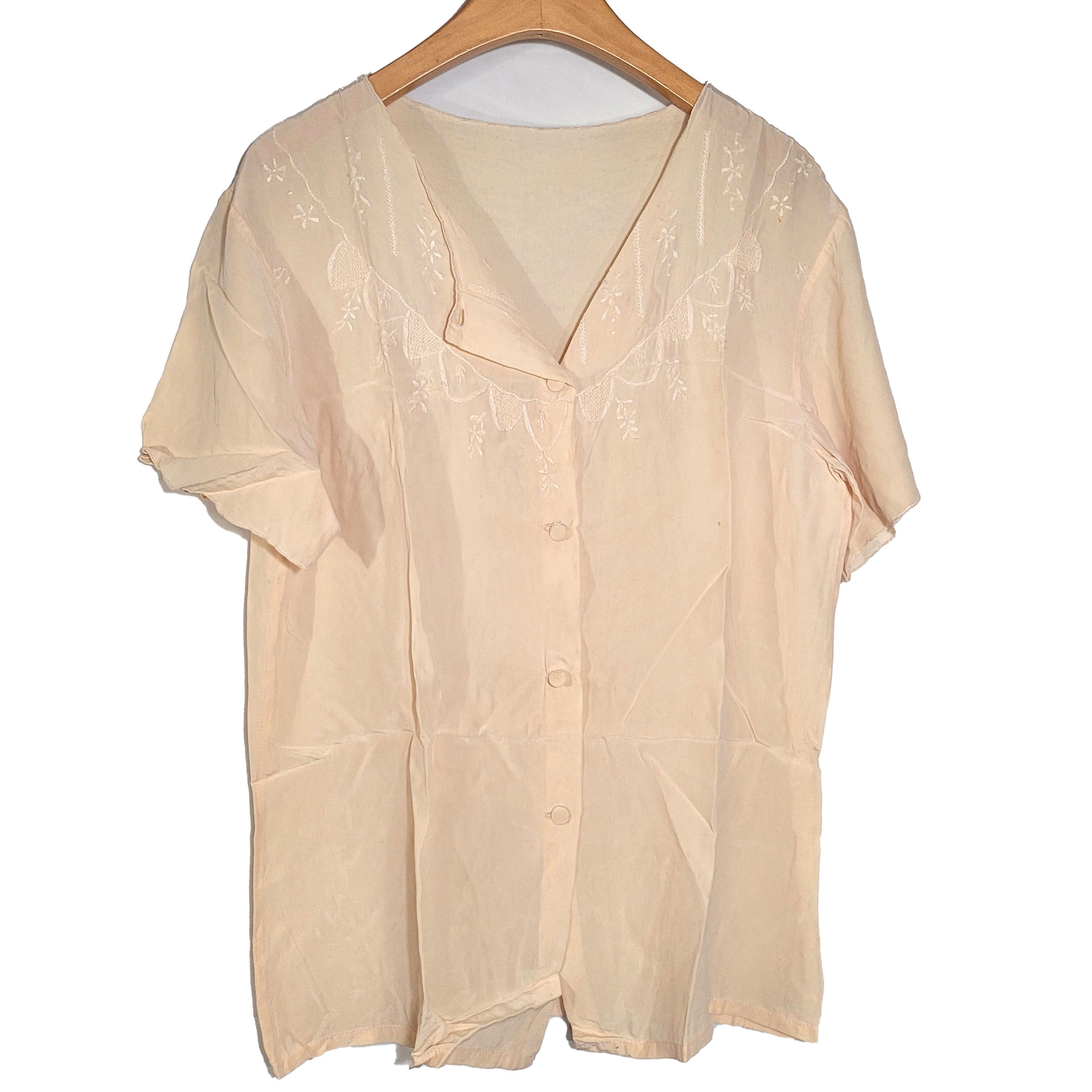 Other Women's 100% Silk Short Sleeve Top Button-Up Shirt SCK303 Size S / US 4 / IT 40 - 1 Thumbnail