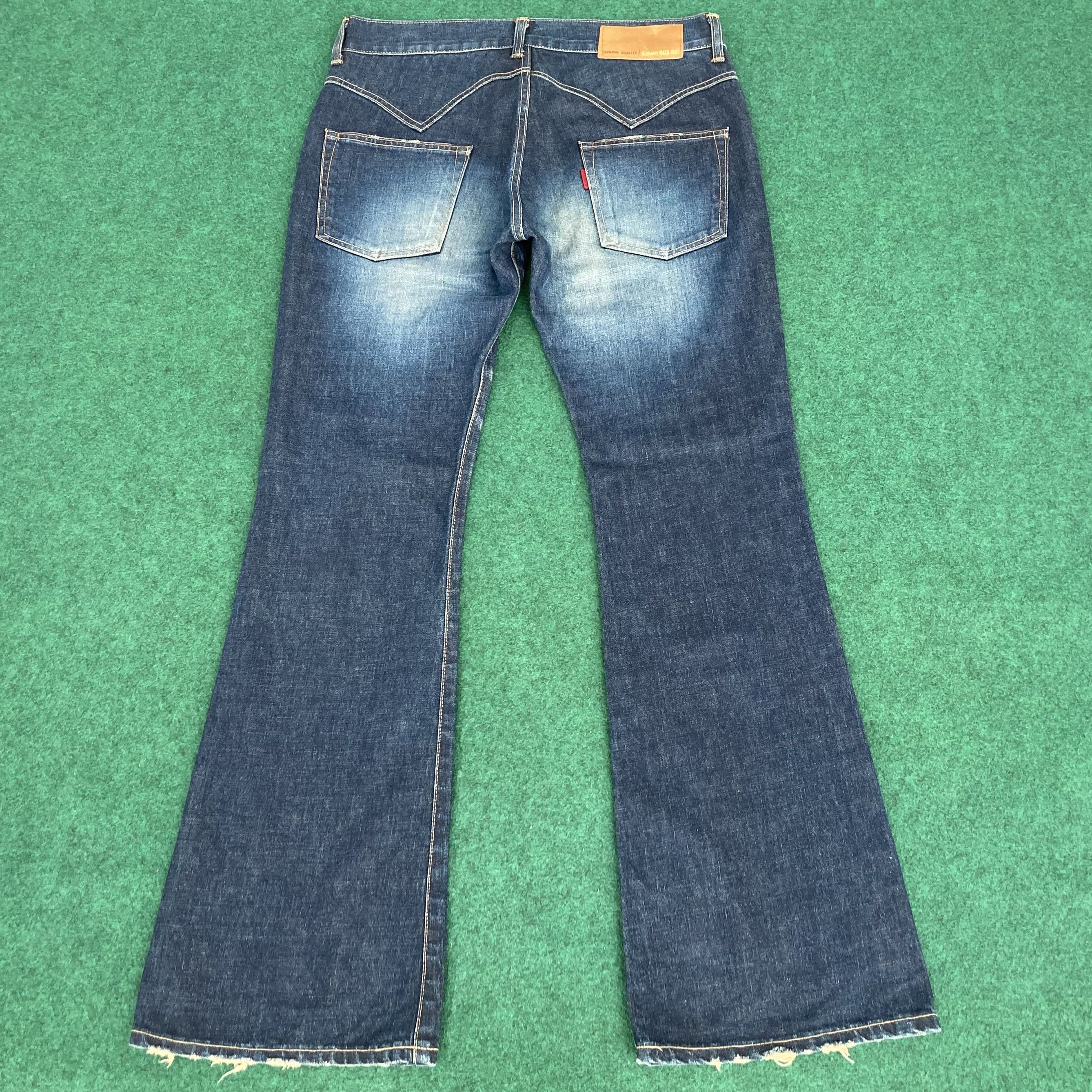 Edwin Vtg Edwin 503 SD Super Flare Denim Bootcut Jeans Size US 34 / EU 50 - 10 Thumbnail